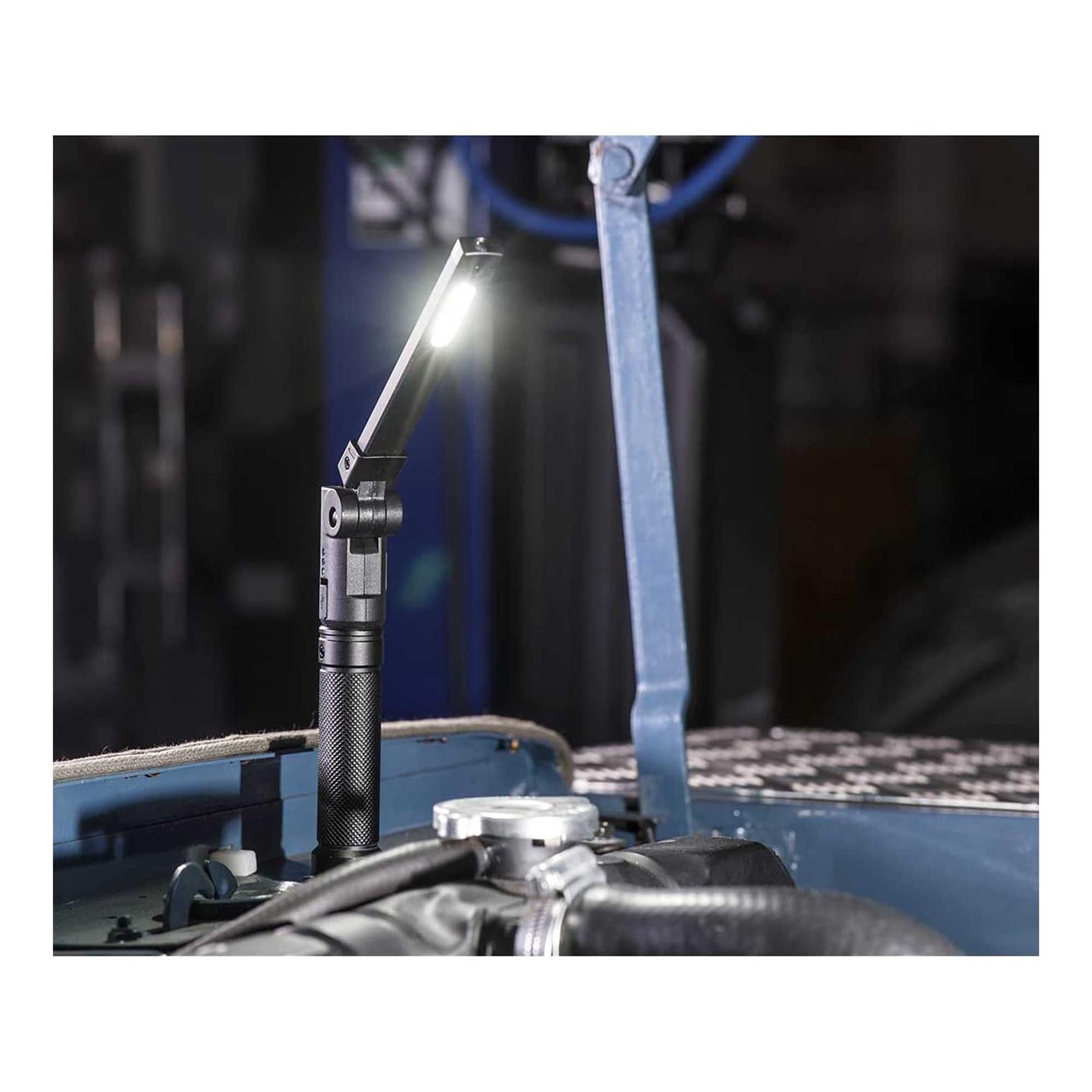 Sealey Rechargeable Aluminium Folding Pocket Light 2 COB & 1 SMD LED