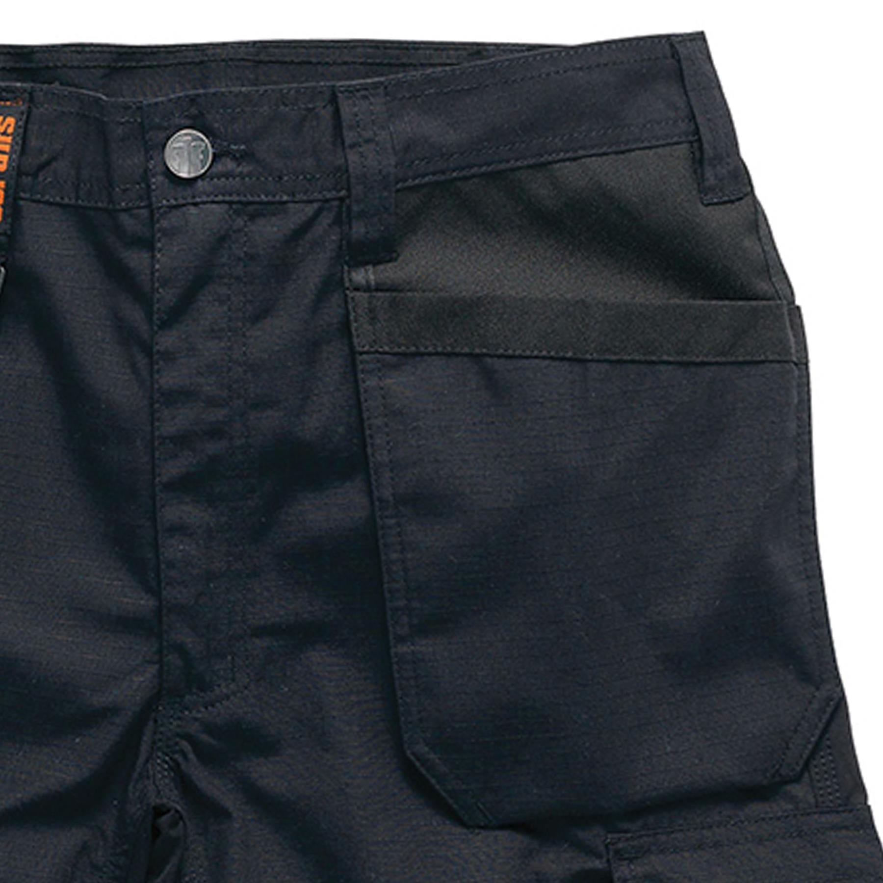 Scruffs Flex Holster Shorts Cargo Combat Pockets Hard Wearing Black 40 Waist