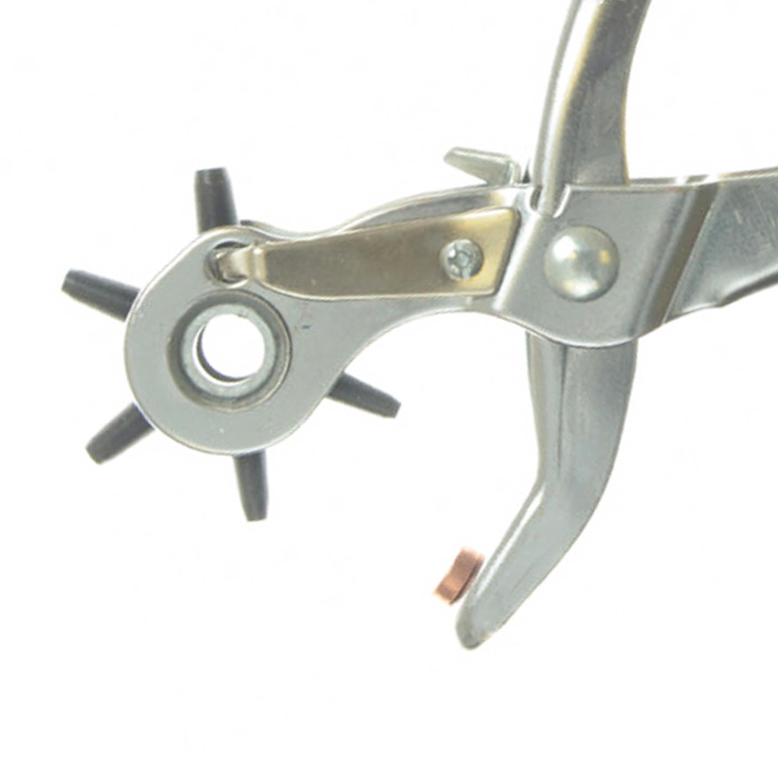 BlueSpot 200mm (8") Leather Punch Plier Multi Punch Sizes 2-4.8mm Heavy Duty