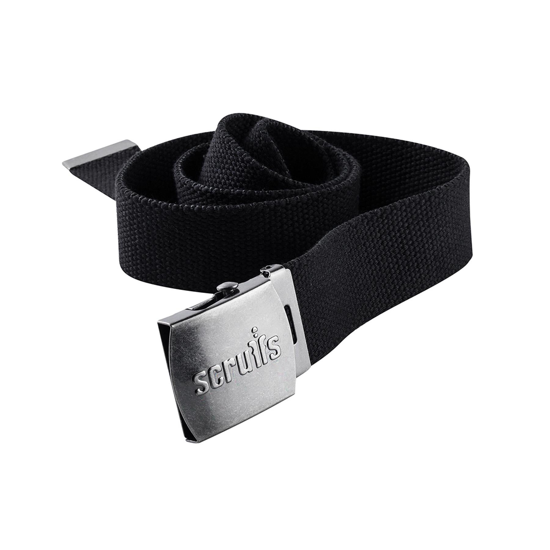 Cotton Adjustable Clip Belt Black Tough Reinforced Cotton Belt + Distressed Look