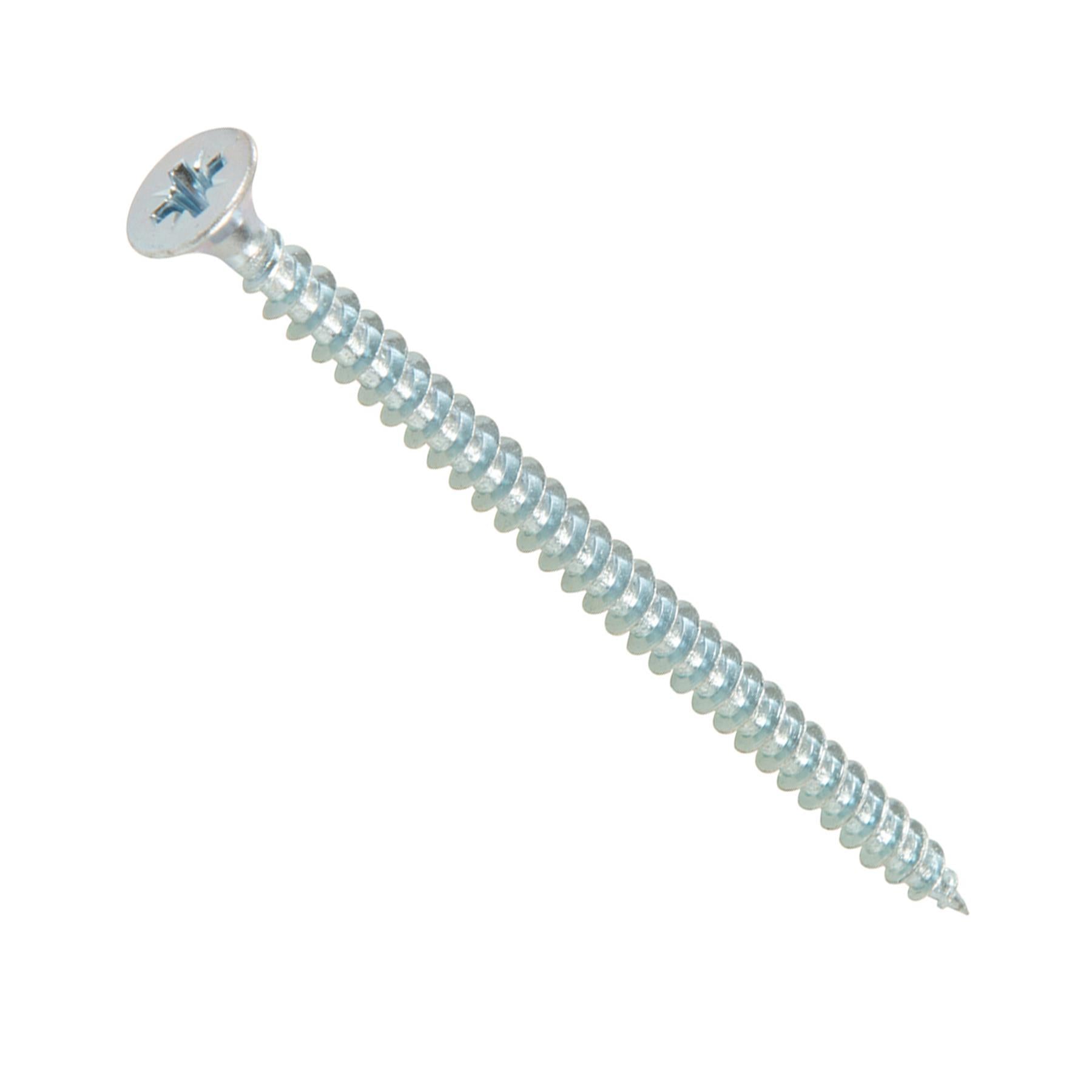 Pack Plated Countersink Screws Bzp Zinc-Plated, Twin-Thread Pzd Screws