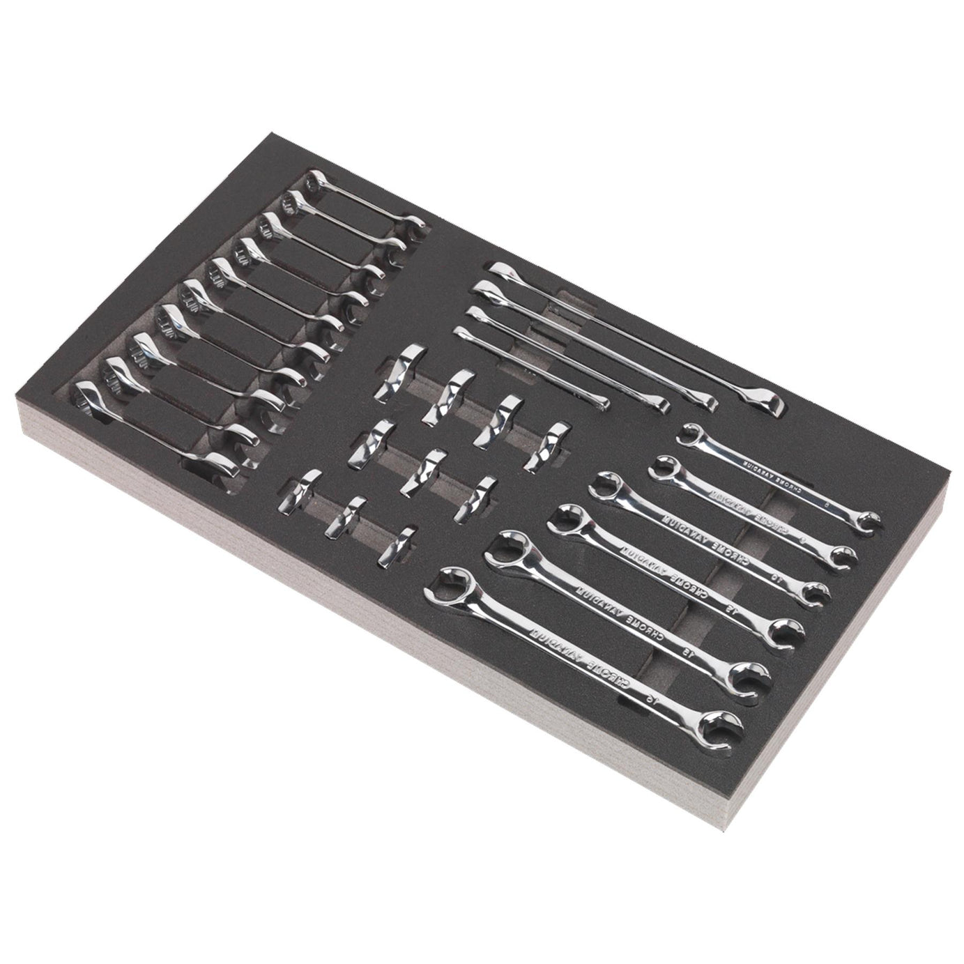 Sealey Tool Tray with Specialised Spanner Set 30pc - Metric