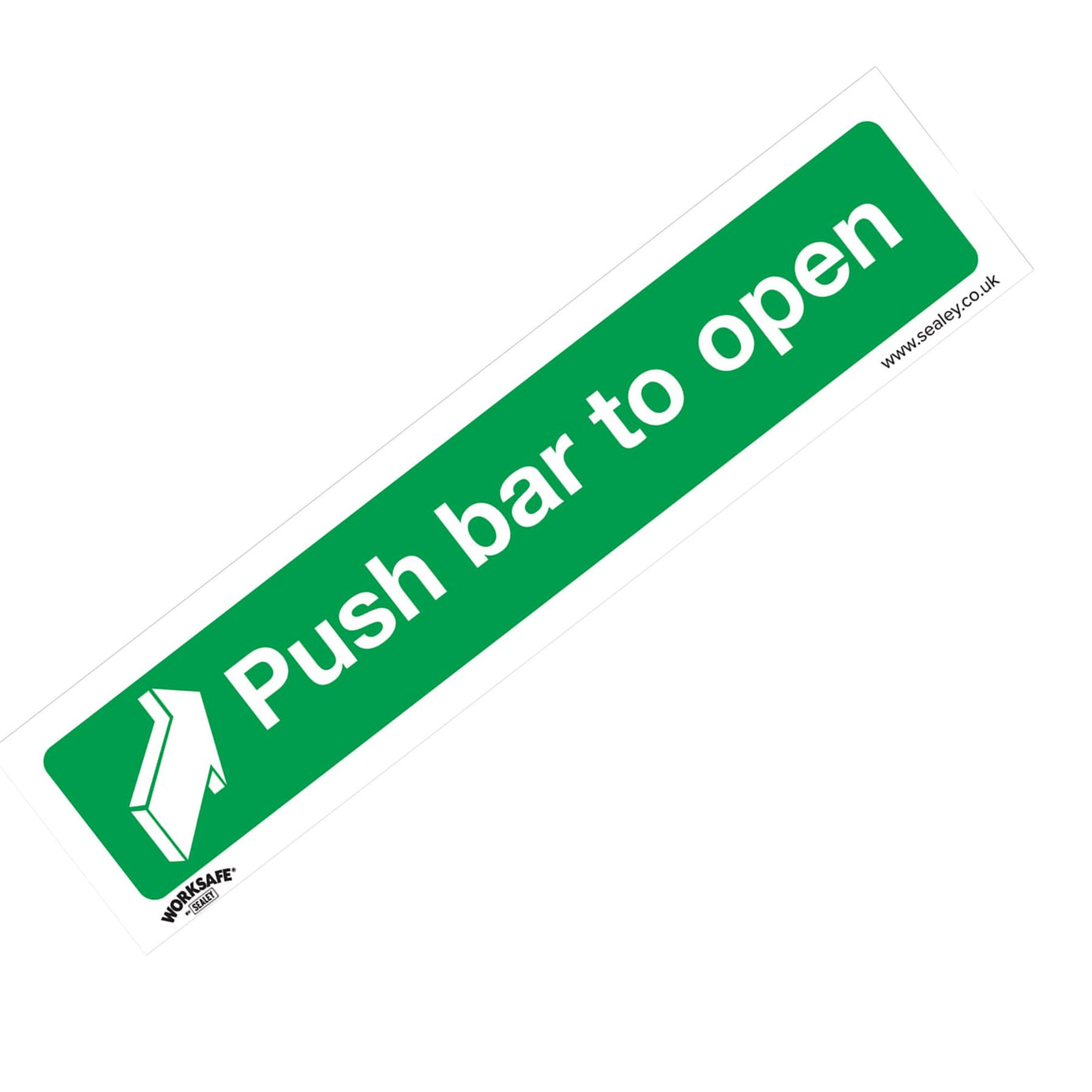 Safe Conditions Safety Sign - Push Bar To Open - Rigid Plastic