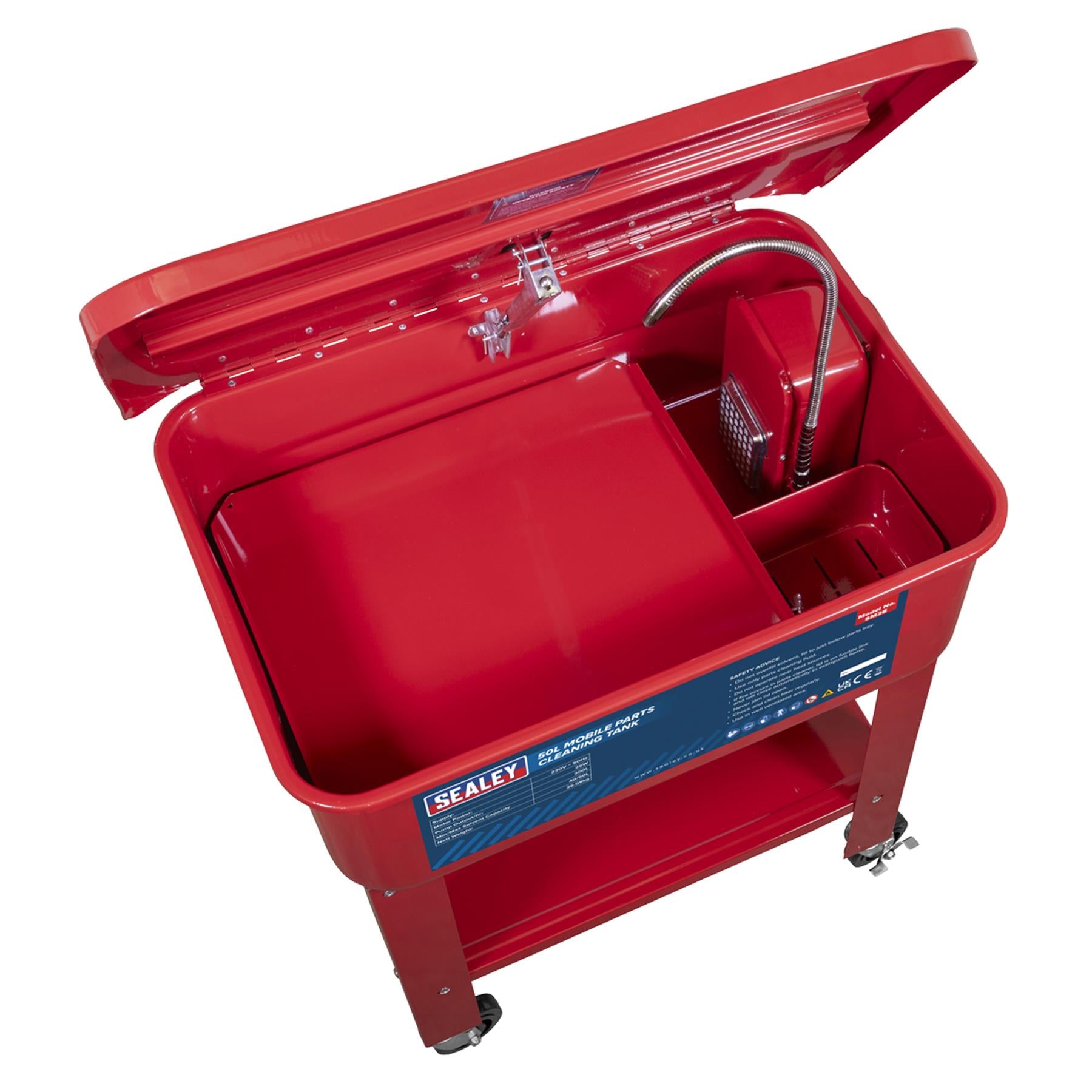 Sealey Mobile Parts Cleaning Tank 50L