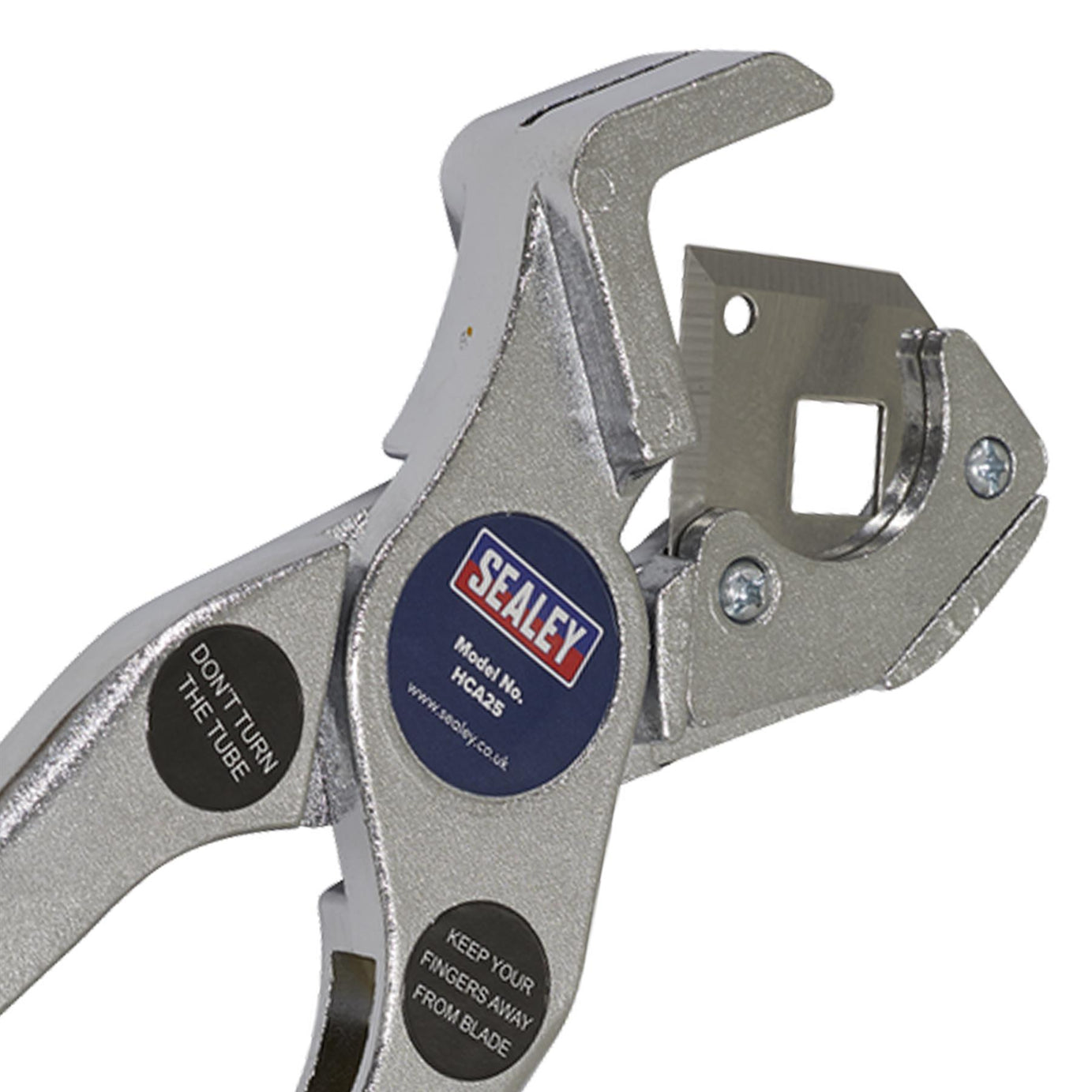Sealey Rubber & Reinforced Hose Cutter 3-25mm Die-Cast Alloy