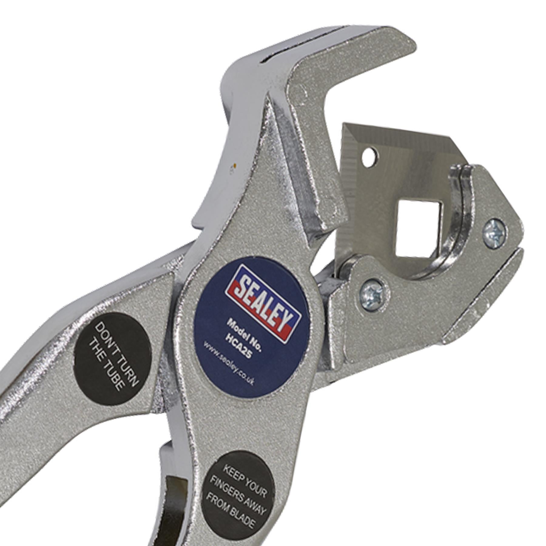 Sealey Rubber & Reinforced Hose Cutter 3-25mm Die-Cast Alloy