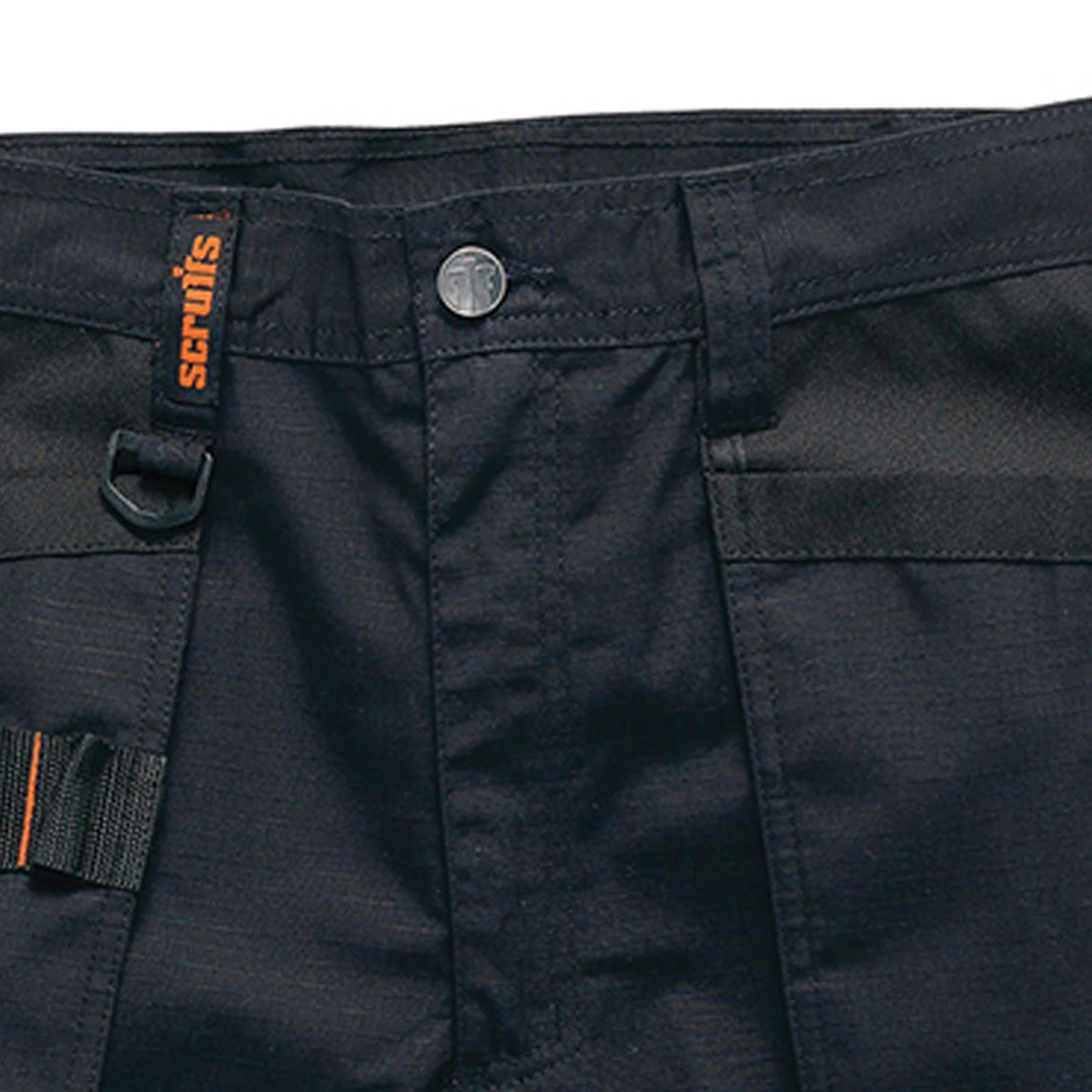 Scruffs Flex Holster Shorts Cargo Combat Pockets Hard Wearing Black 40 Waist