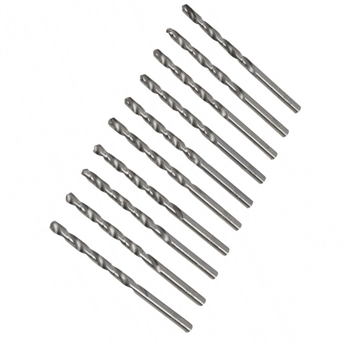 BlueSpot 10Pce Long Professional 4.5mm HSS Drill Bit Set Steel Metal Wood Bit + Tube