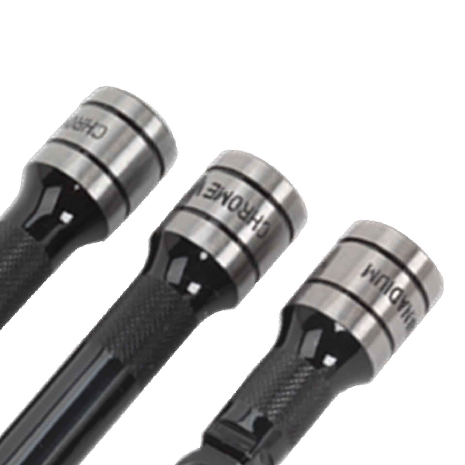 Sealey Wobble/Rigid Extension Bar Set 3pc 1/2"Sq Drive Black Series