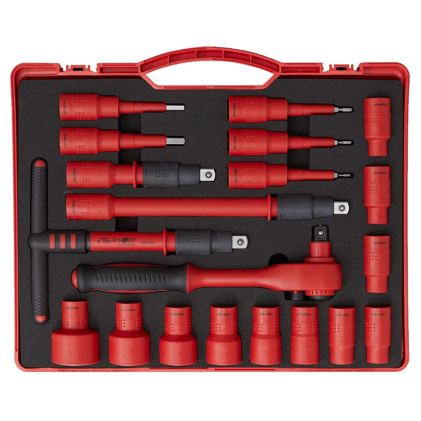 Sealey Insulated Socket Set 20pc 1/2"Sq Dr WallDrive VDE App.