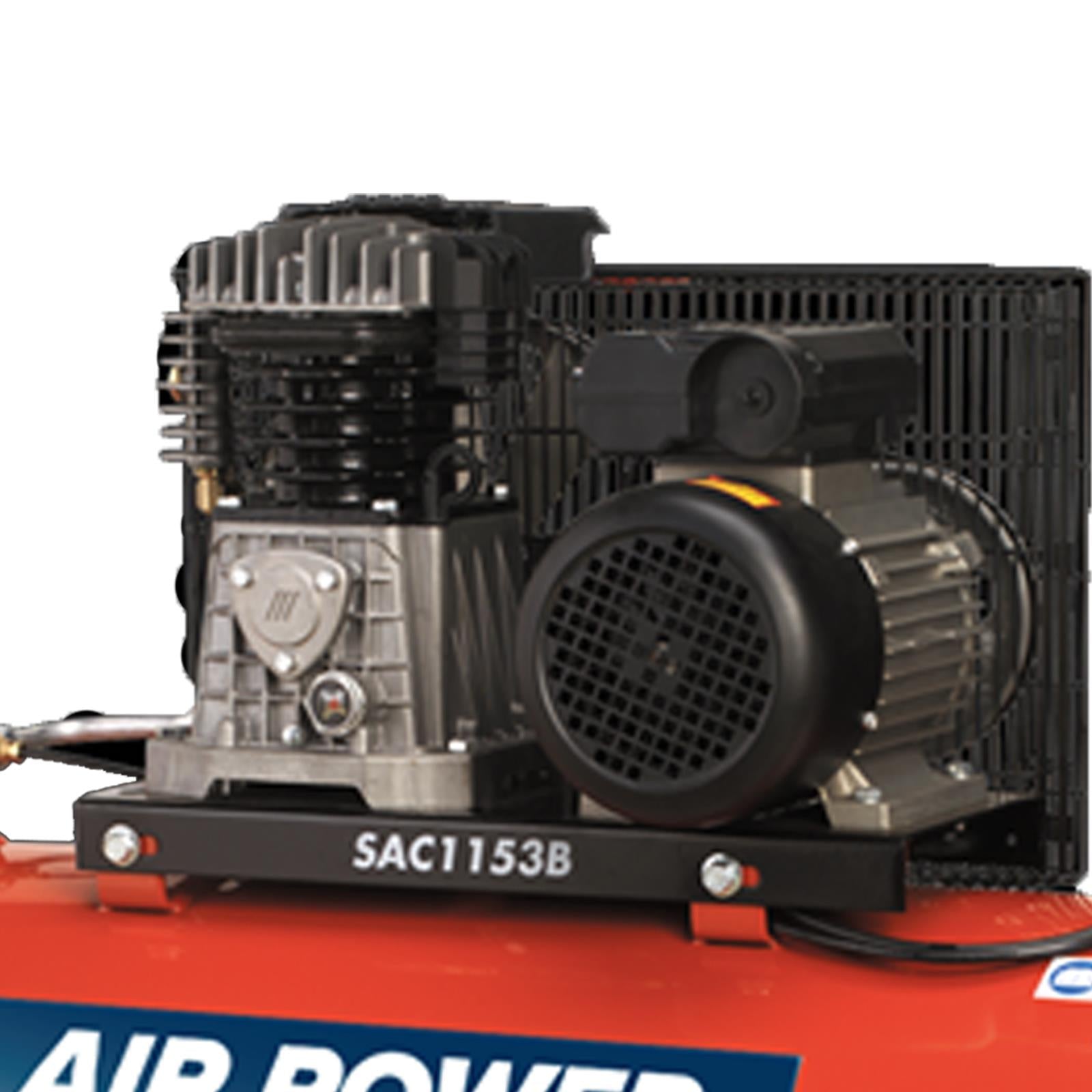 Sealey SAC1153B Air Compressor 150L Belt Drive 3hp with Cast Cylinders