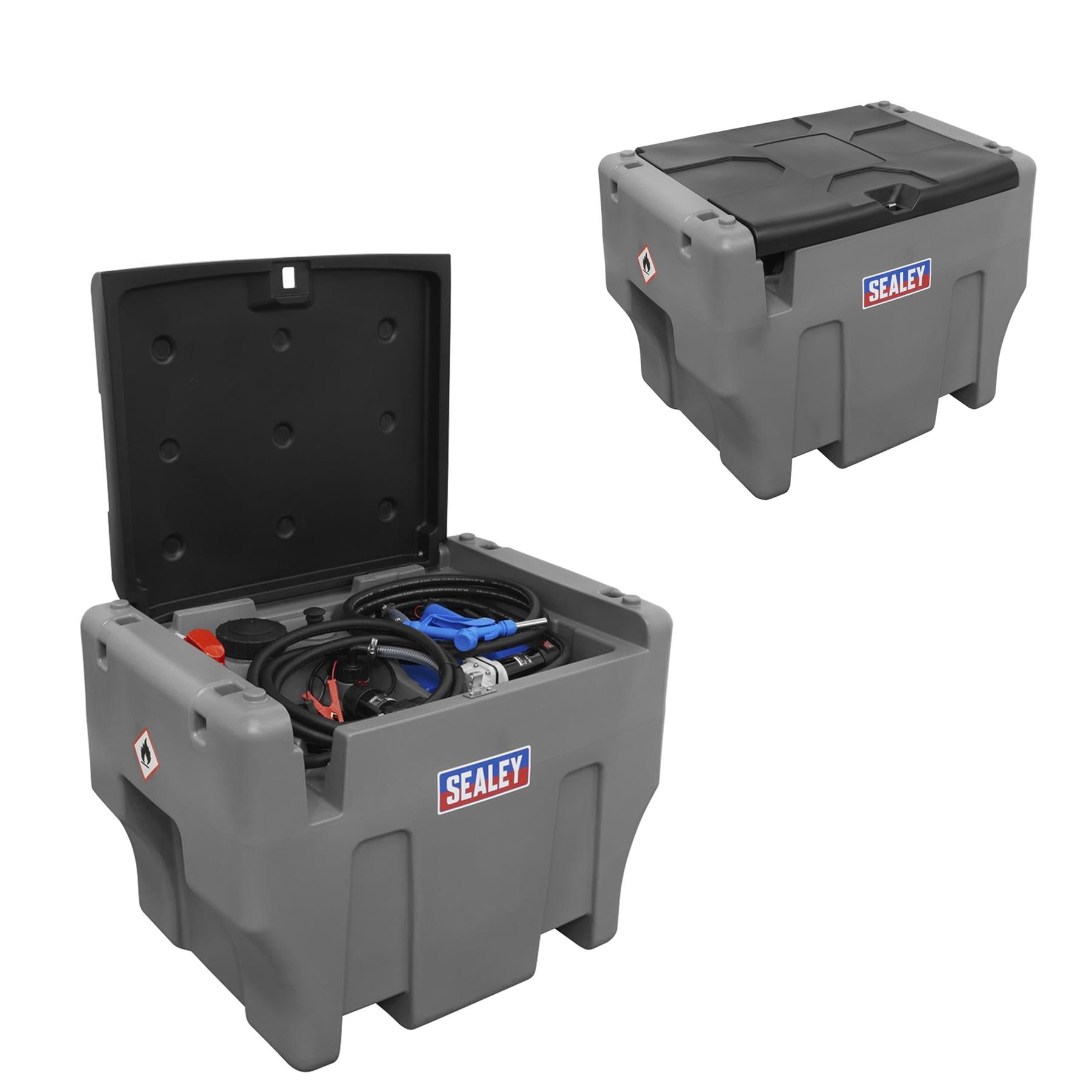 Sealey Combi Fuel Tank 400L/50L Portable Not suitable for petrol.
