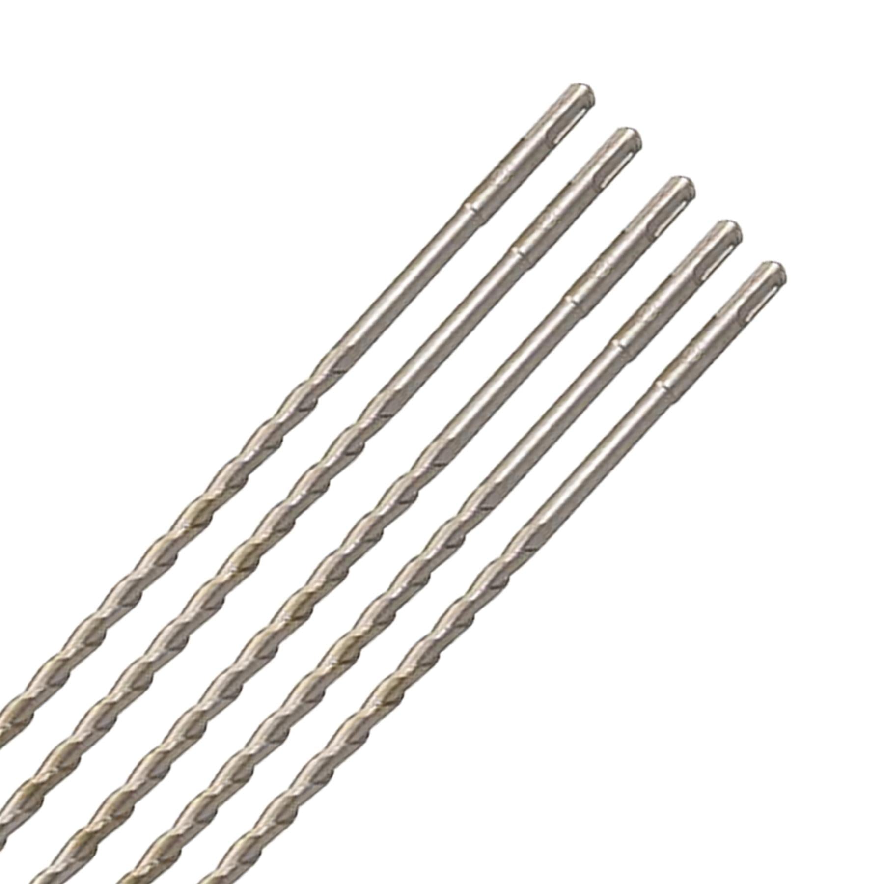 5 x SDS+ PLUS MASONRY DRILL BIT 10 x 460mm, TUNGSTEN CARBIDE TIP, FOR STONE CONCRETE BRICK