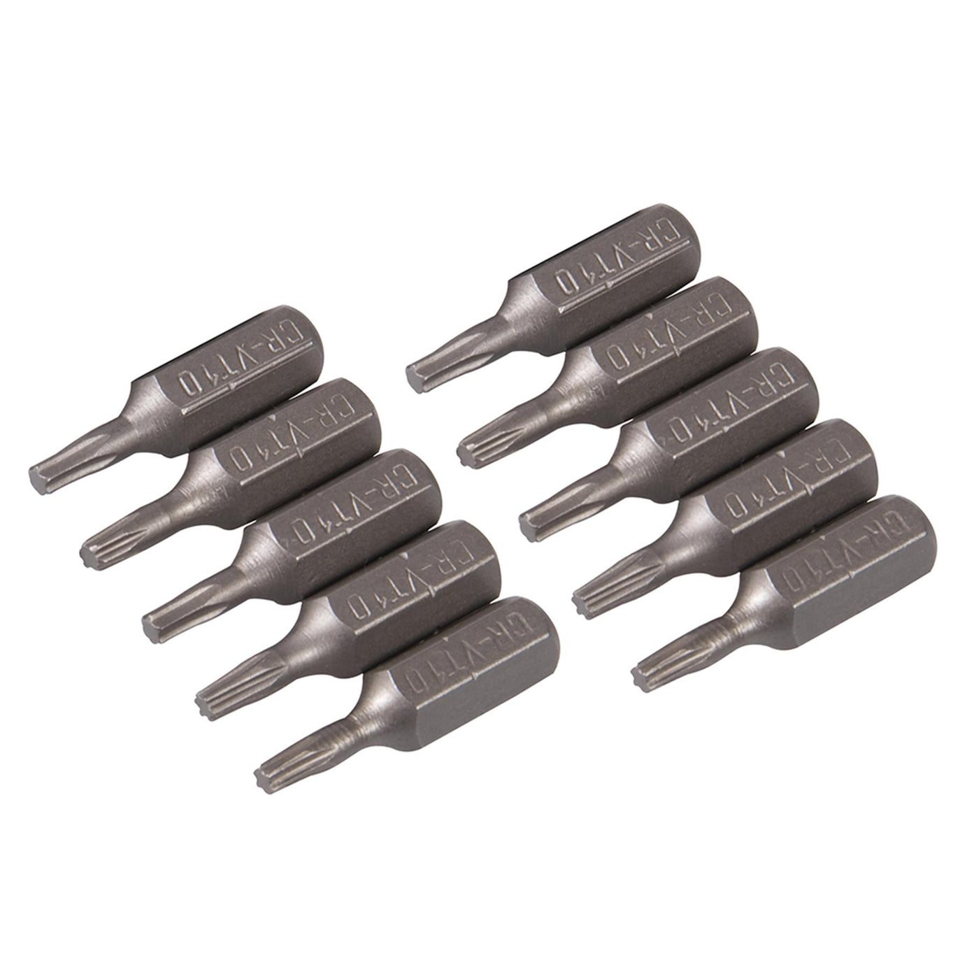 10Pk Torx CRV Screwdriver Bits T10 Chrome Vanadium 1/4" Hex Drive Drive DIY