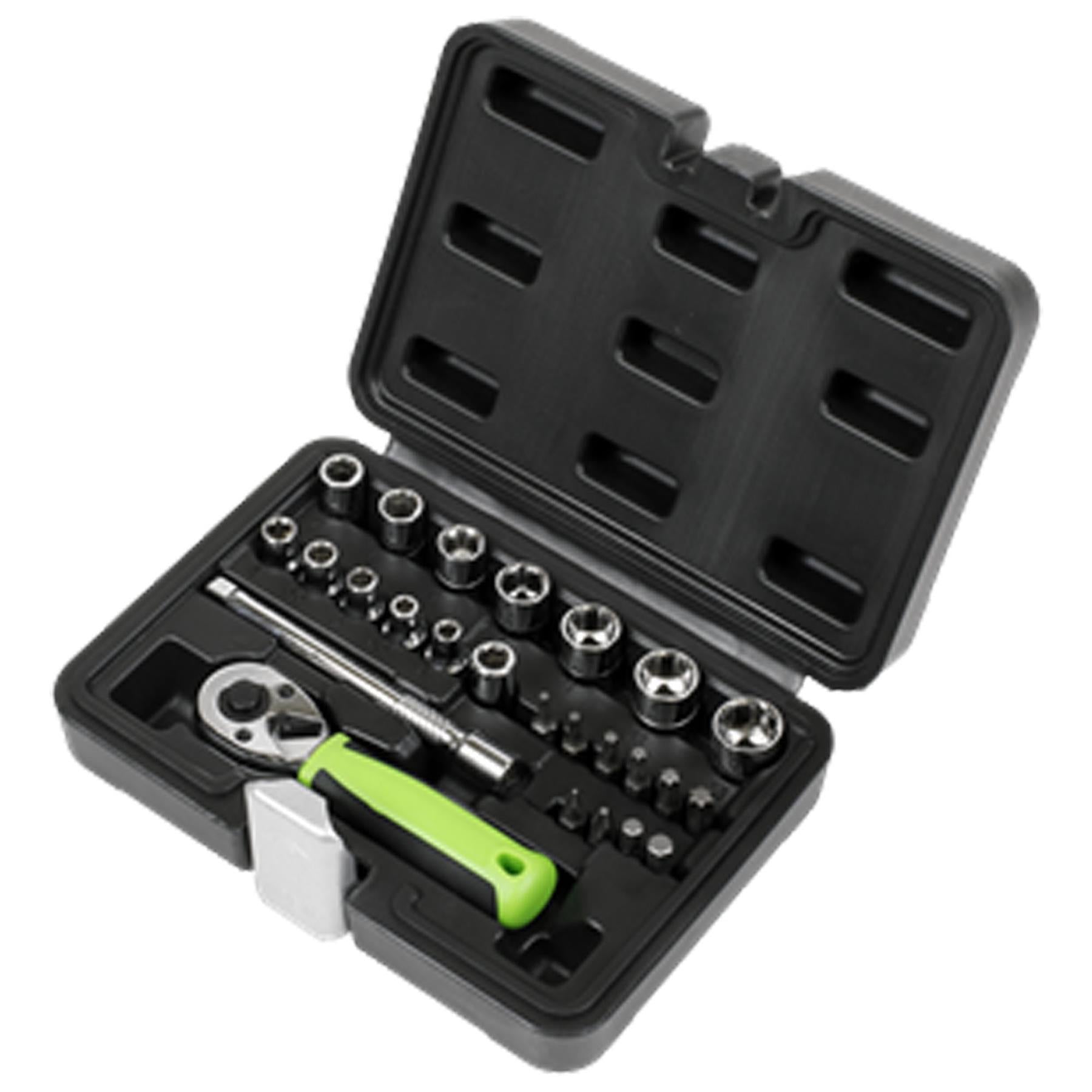 Sealey Socket Set 25pc 1/4"Sq Drive - Metric