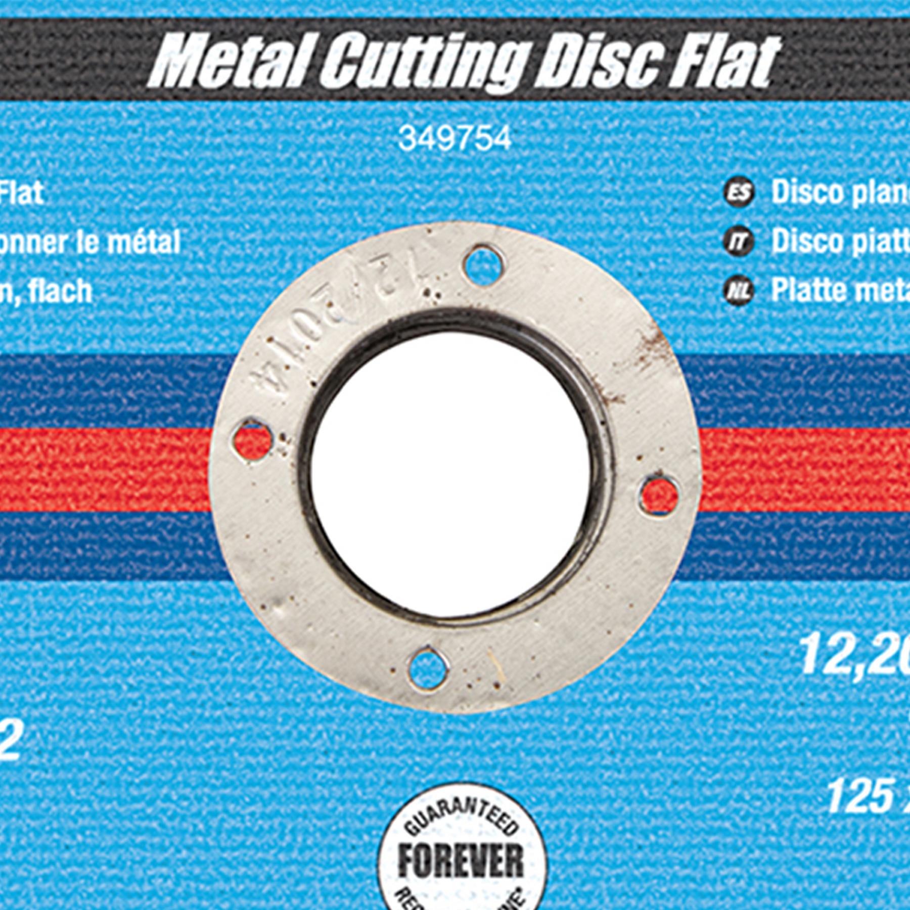 Metal Cutting Discs, Flat, Angle Grinder, 125mm X 3mm, Steel, Grinding 10Pk