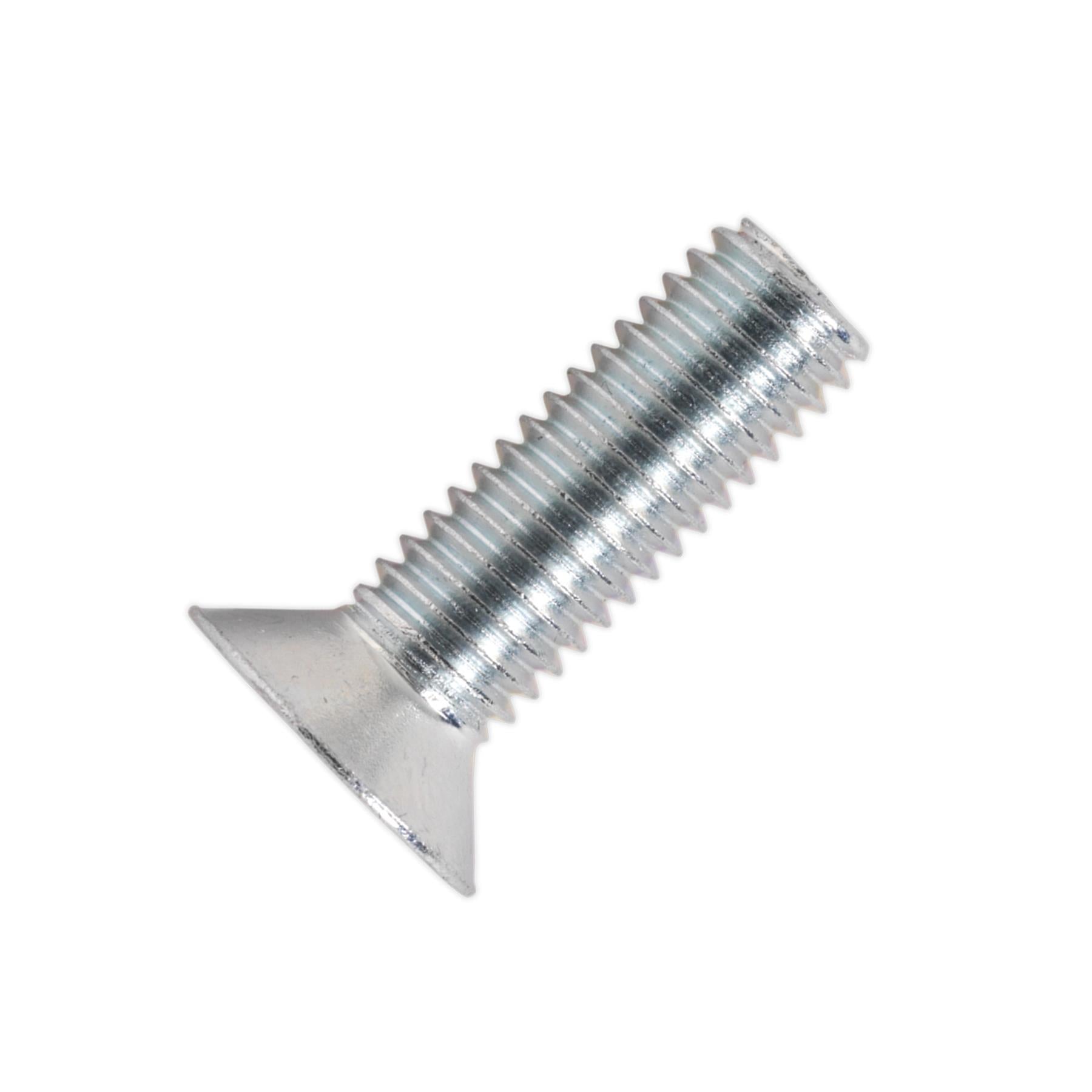 Sealey Machine Screw M8 x 25mm Countersunk Pozi Zinc Pack of 50
