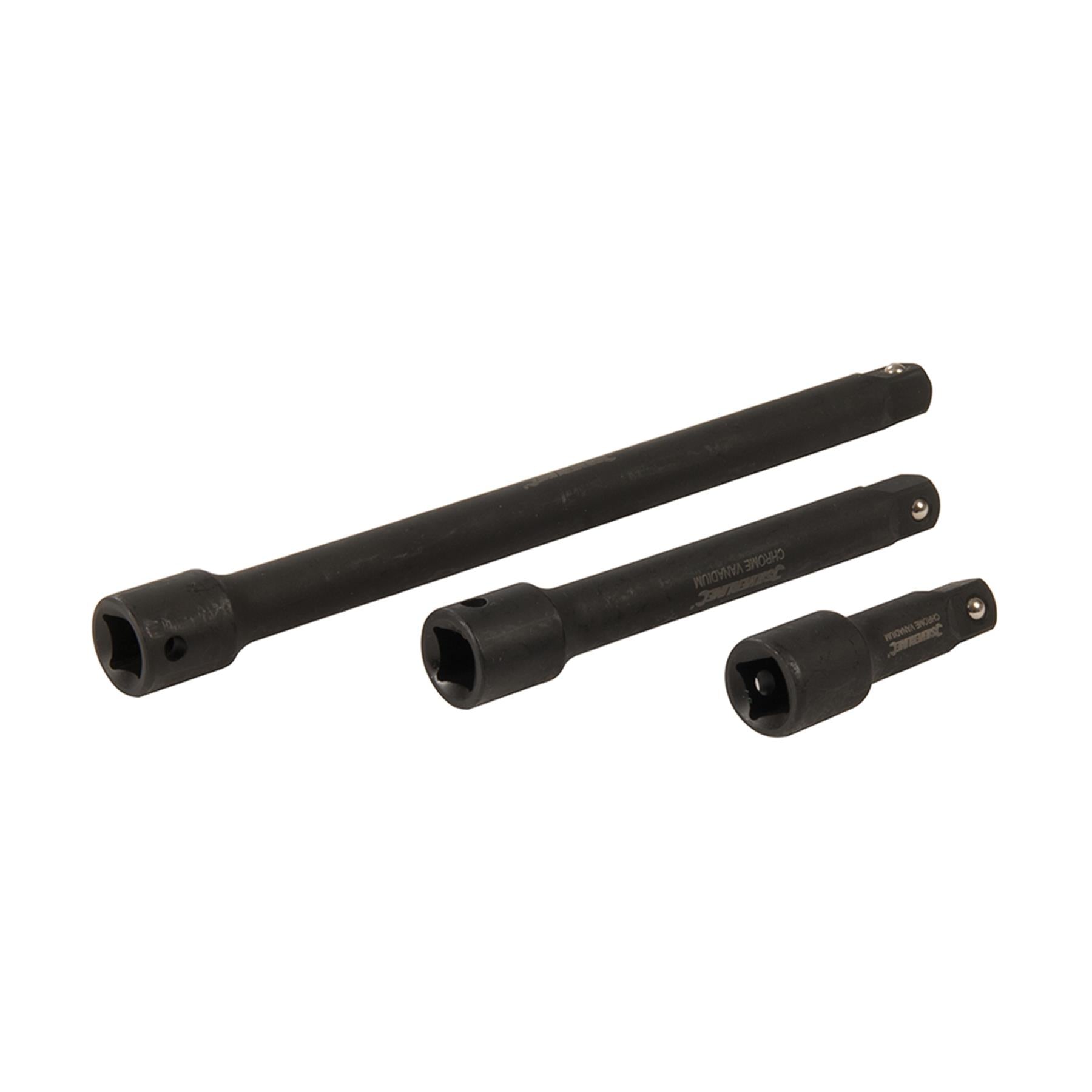Impact Extension Bar Set 1/2" 3Pc For Powered Impact Tools 75, 150 & 250mm