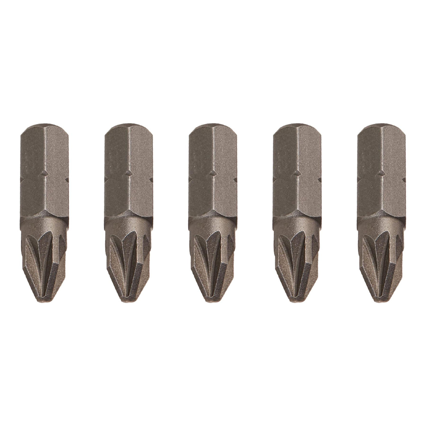 Pozidriv PZ2 Screwdriver Bits CRV Chrome Vanadium Steel 1/4" Hex Drive 5Pcs