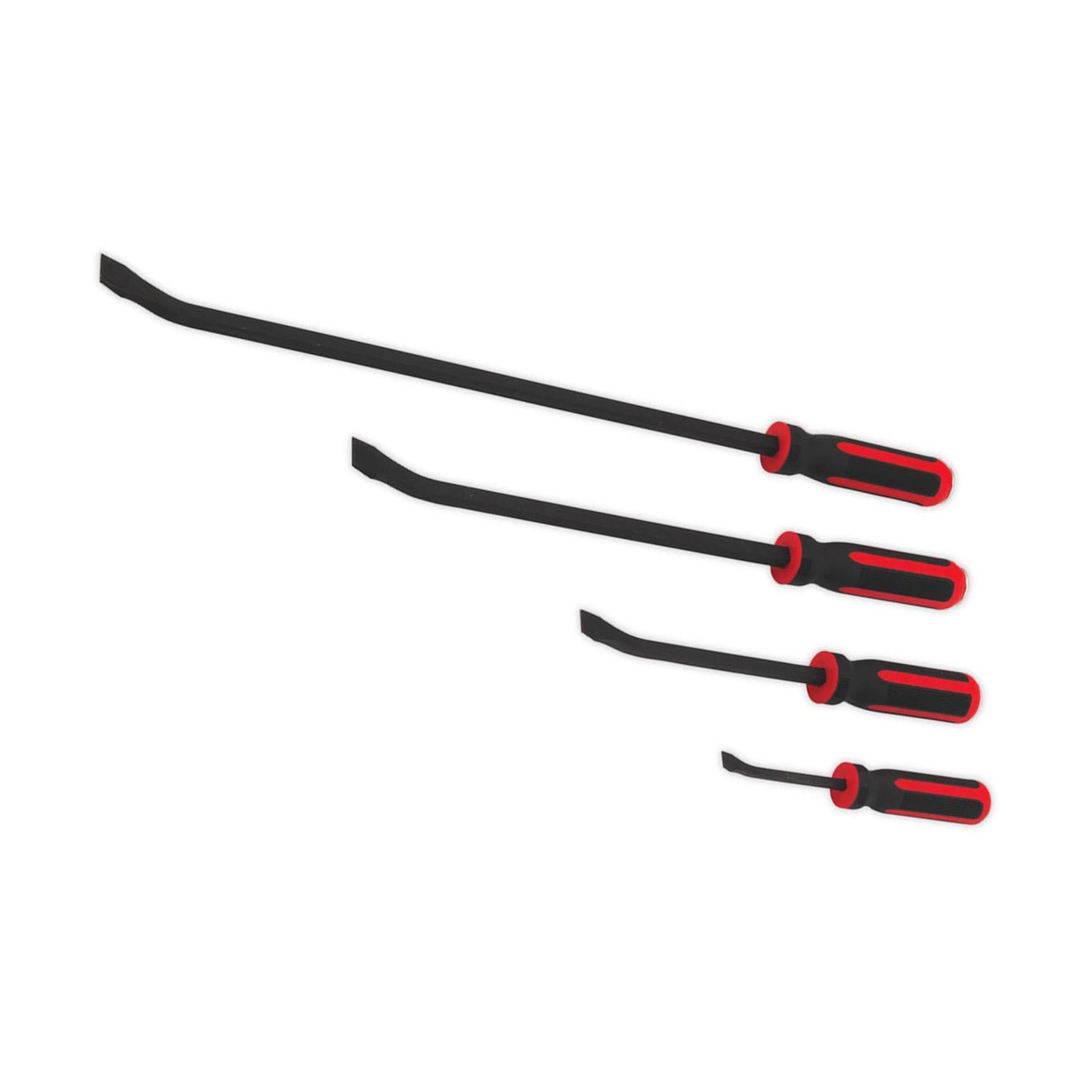 Sealey Angled Pry Bar Set 4 Piece Heavy Duty Crowbar Tools