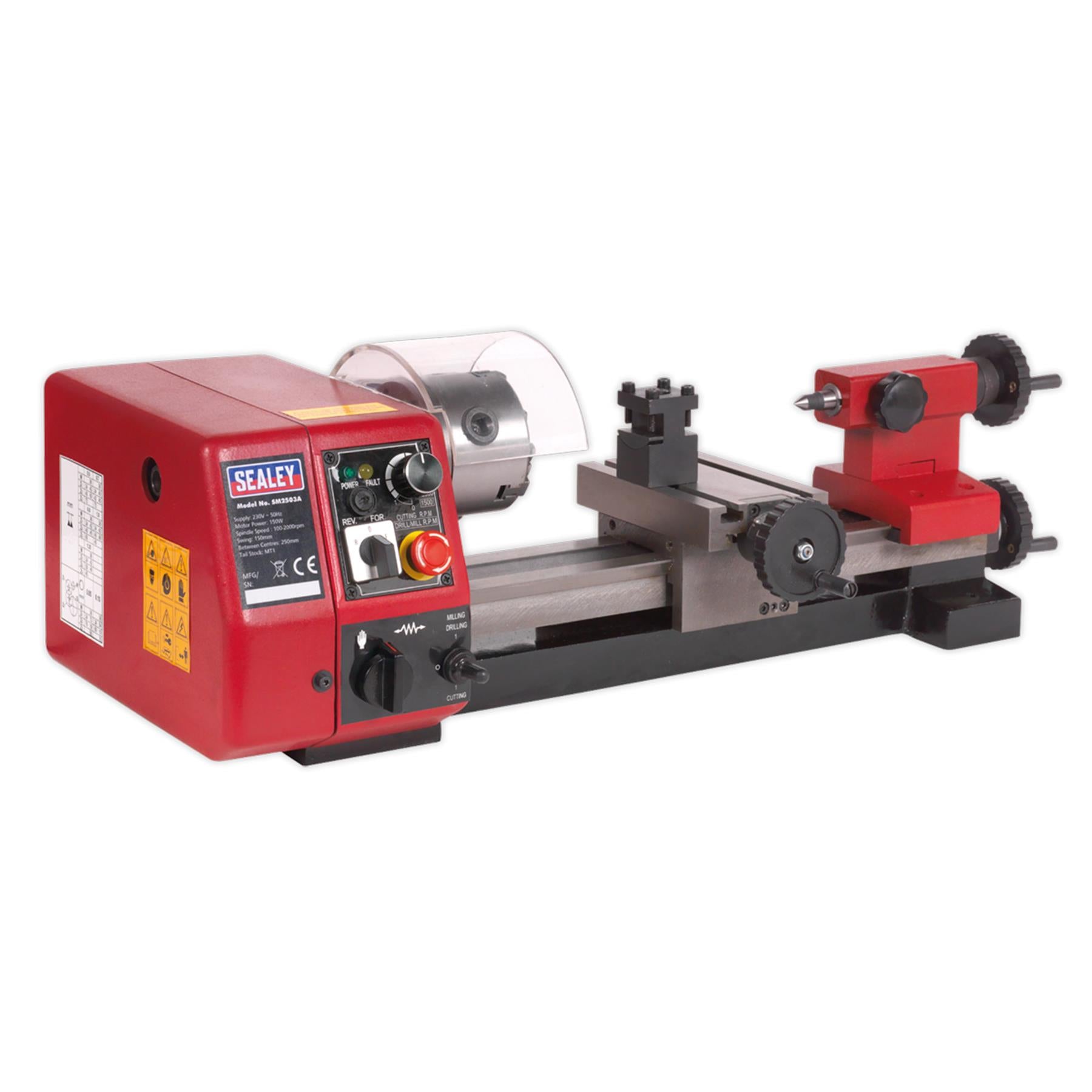 Sealey Metalworking Mini Lathe 250mm Garage Workshop DIY