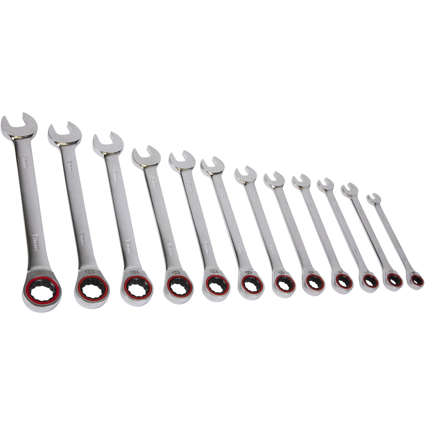 Sealey Ratchet Combination Spanner Set 12pc Metric Platinum Series