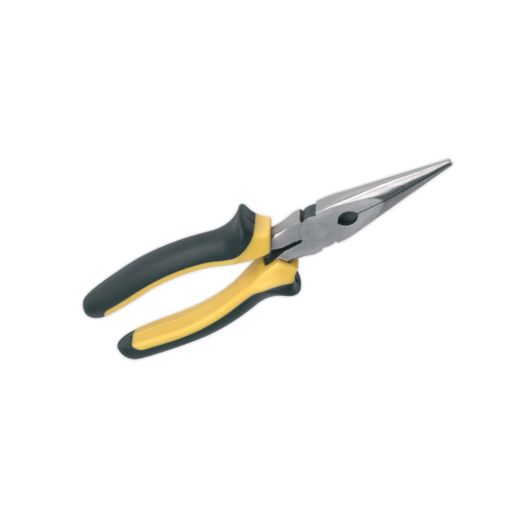 Sealey Long Nose Pliers Comfort Grip 200mm Fully Chromed