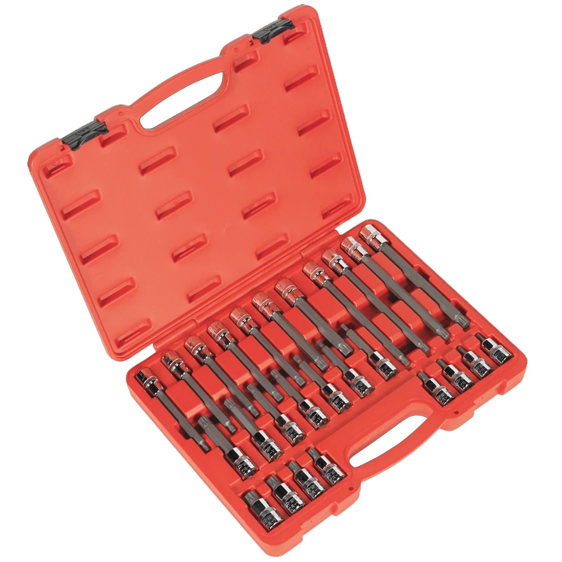 Sealey Spline Socket Bit Set 26pc 1/2"Sq Drive