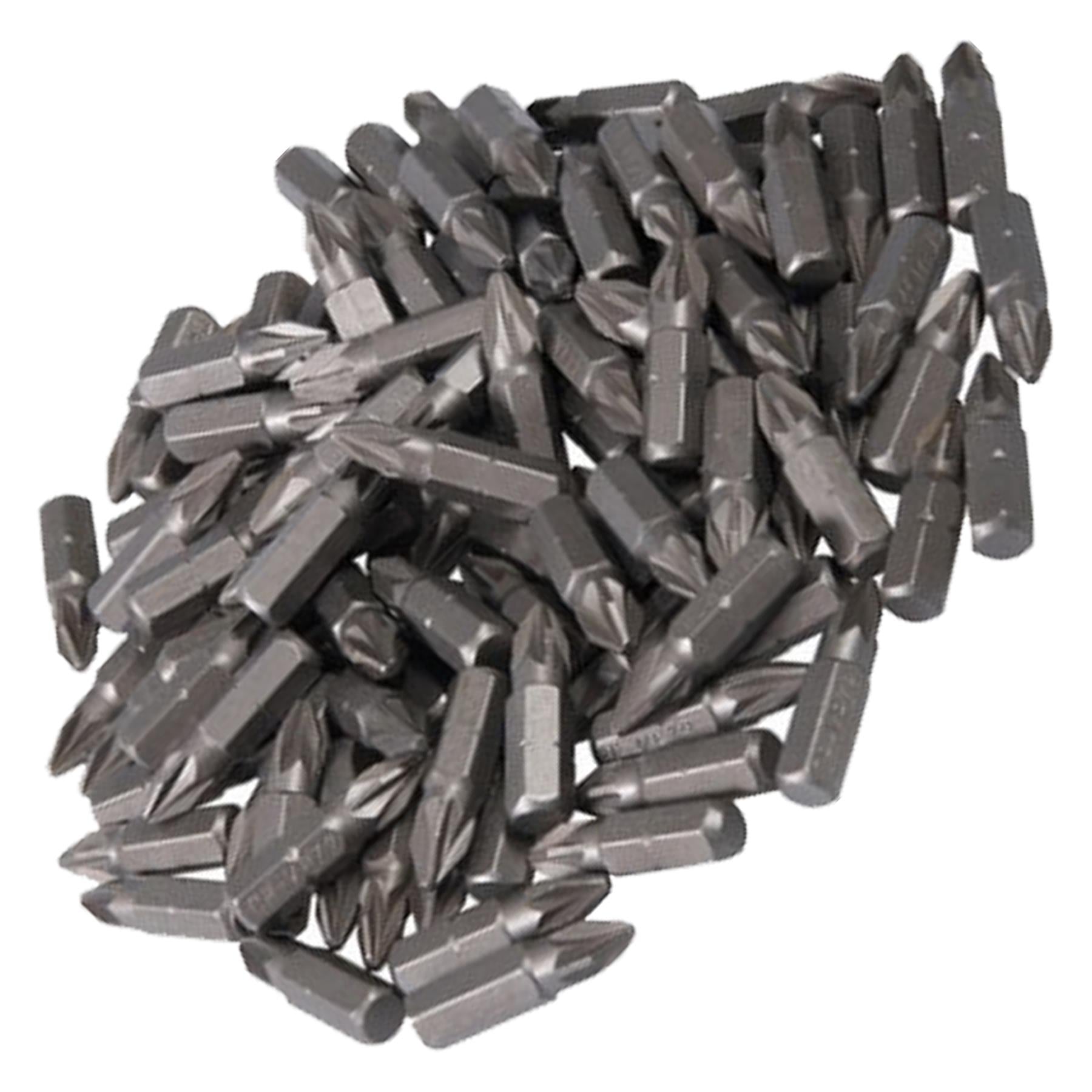 PH2 Phillips Screwdriver Bits CRV Chrome Vanadium Steel 1/4" Hex Drive 100Pcs
