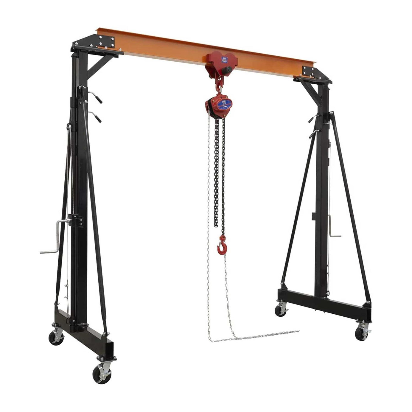 Sealey Portable Lifting Gantry Crane Adjustable 2 Tonne & Hoist Combo