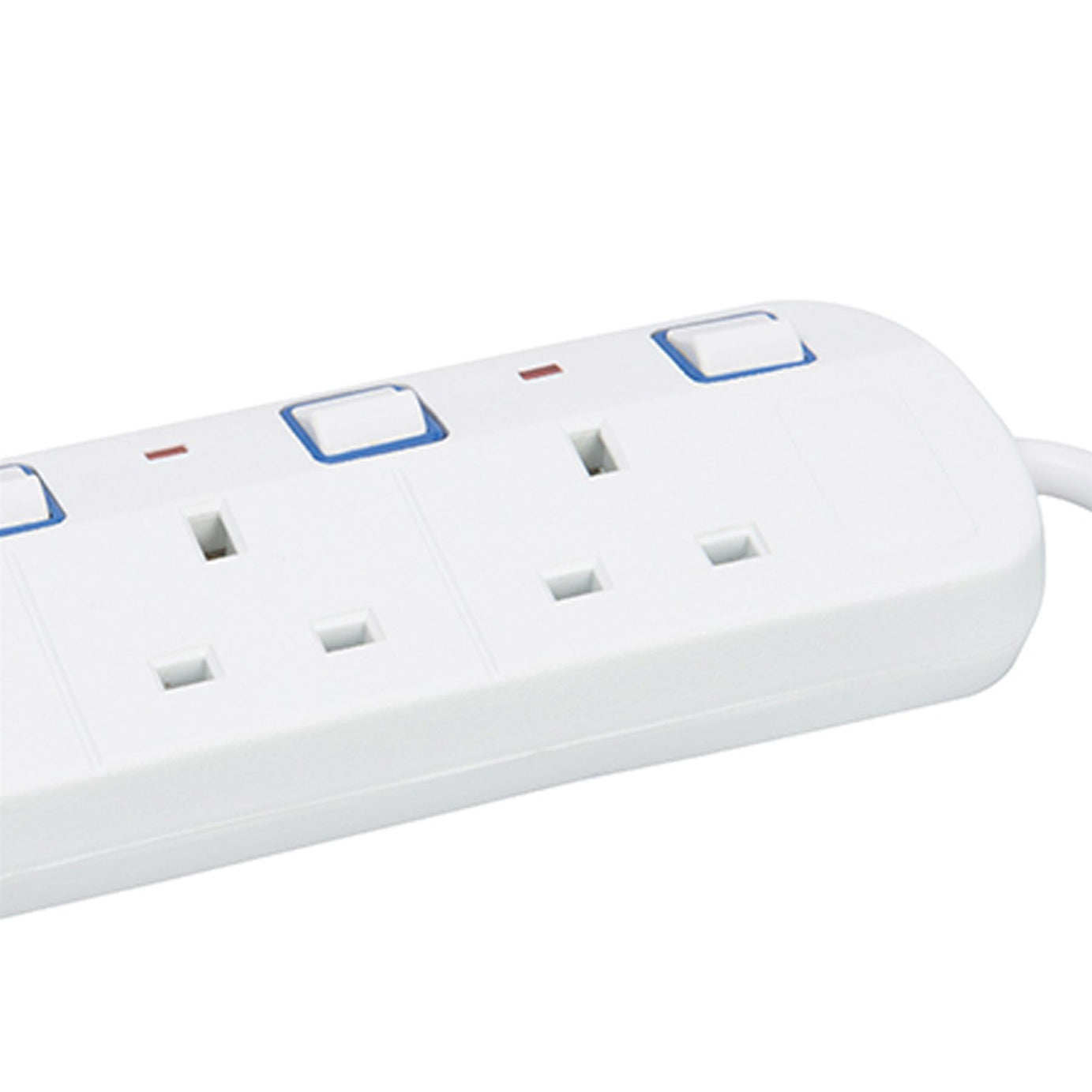 Switched Extension Lead 4-Gang 2M 13A With Neon Power Indicator 2M Long