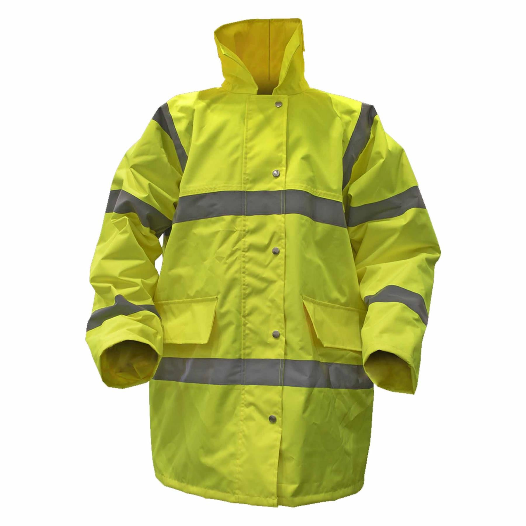 Sealey High Visibility Road Safety Jacket Motorway Yellow Waterproof XX-Large