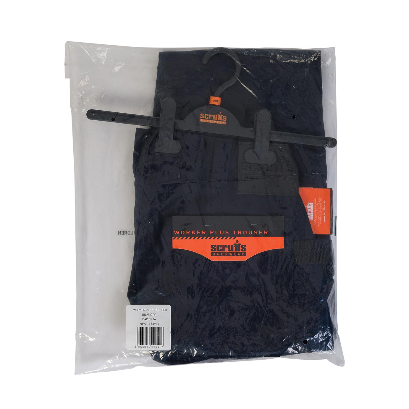 Scruffs Worker Plus Work Trousers 30R Navy Cargo Combat Hard Wearing Trouser