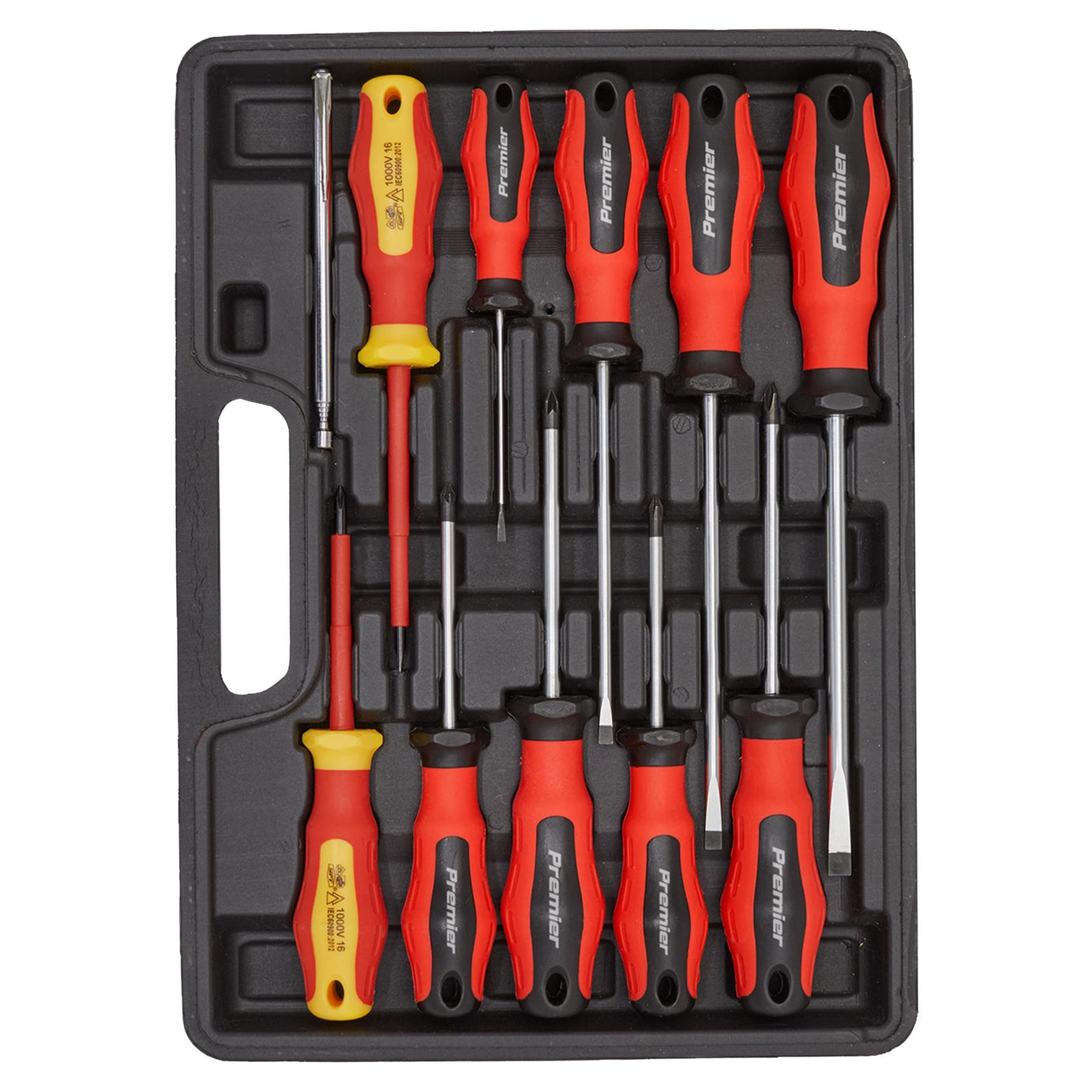 Sealey 11pc Screwdriver Set Insulated Magnetic Slotted Phillips Pozi PowerMAX