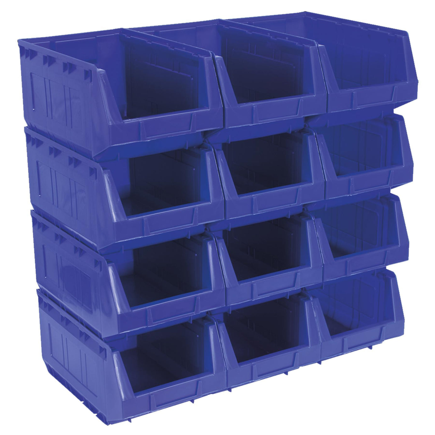 Sealey Plastic Storage Bin 210 x 355 x 165mm - Blue Pack of 12