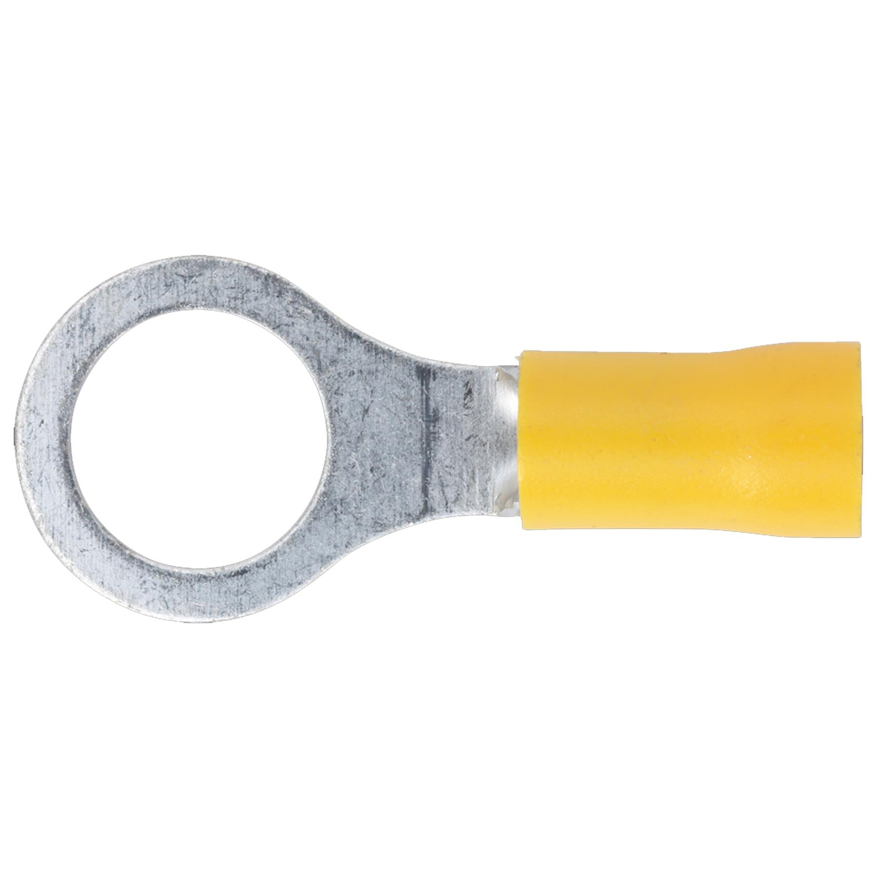 Easy-Entry Ring Terminal 10.5mm (3/8") Yellow Pack of 100 Sealey
