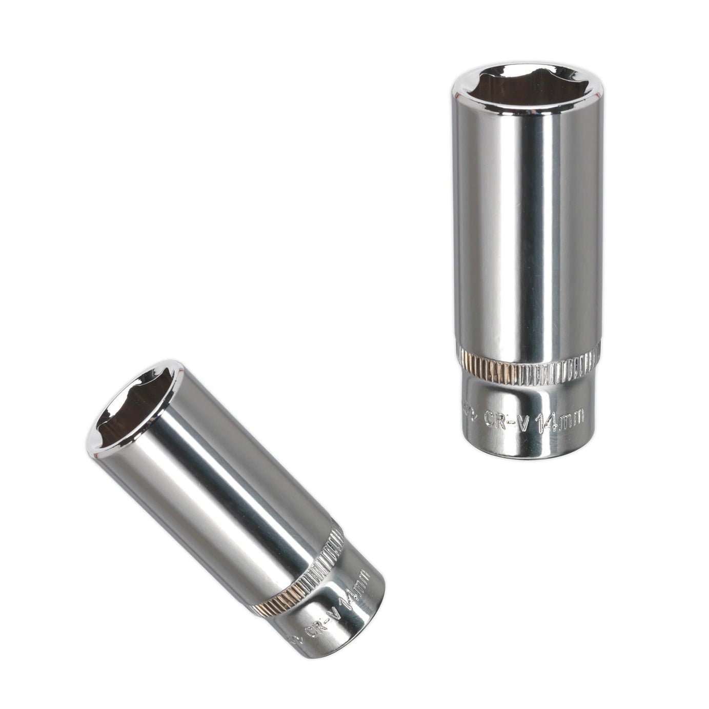 Sealey WallDrive Socket 14mm Deep 1/4"Sq Drive Fully Polished