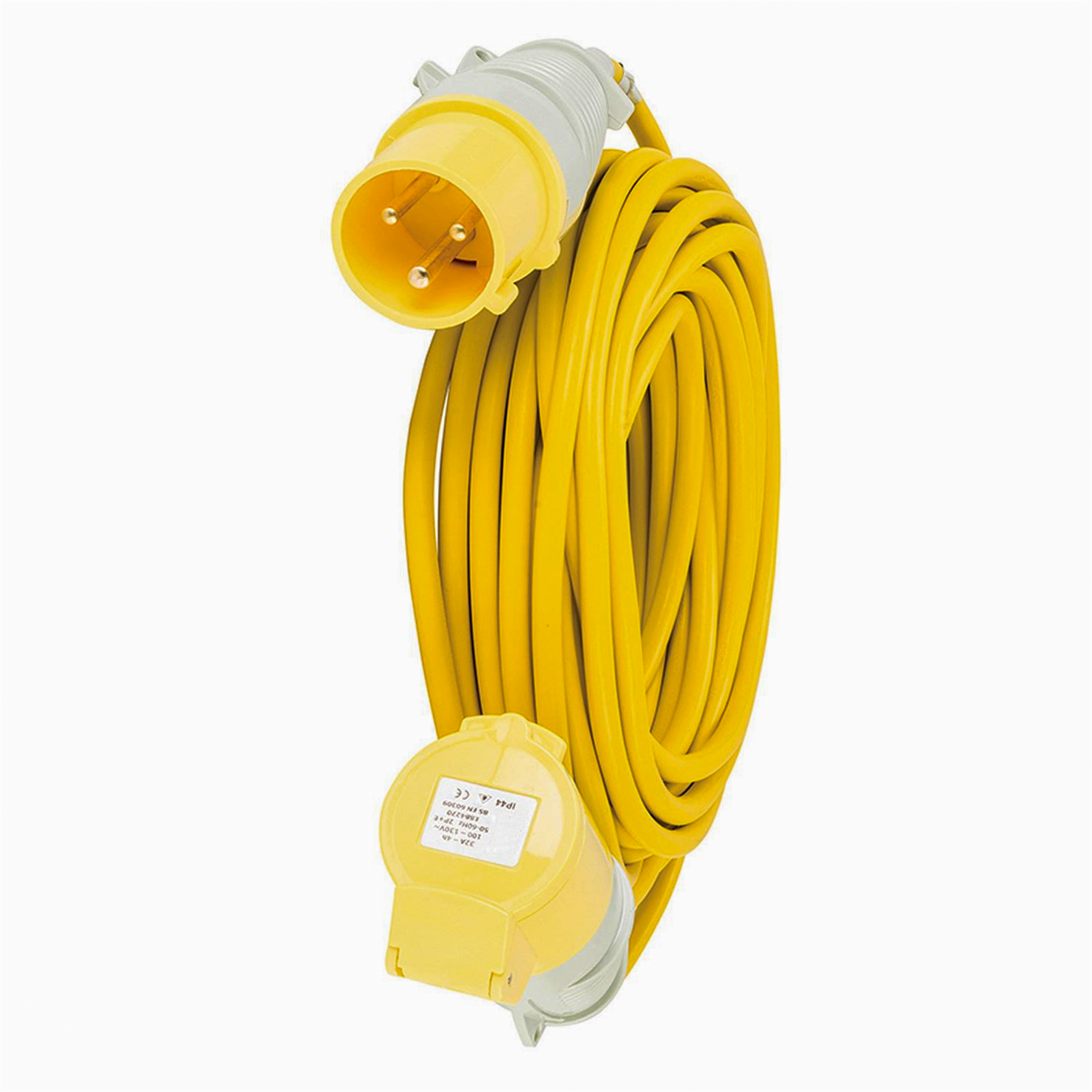 Defender Extension Lead Yellow 2.5mm2 32A 14m 110V