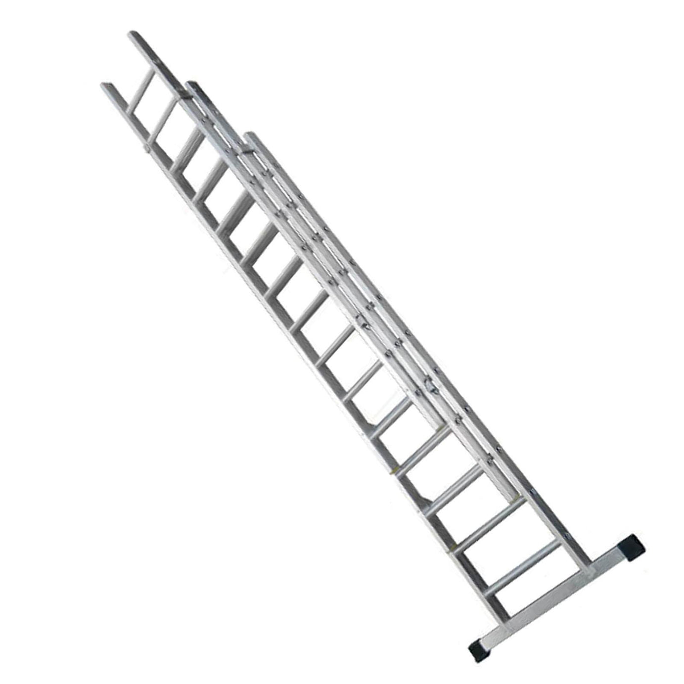 Dapetz PRo 15 Rung Aluminium Extension Ladder 4m, Triple Section, Made In Uk