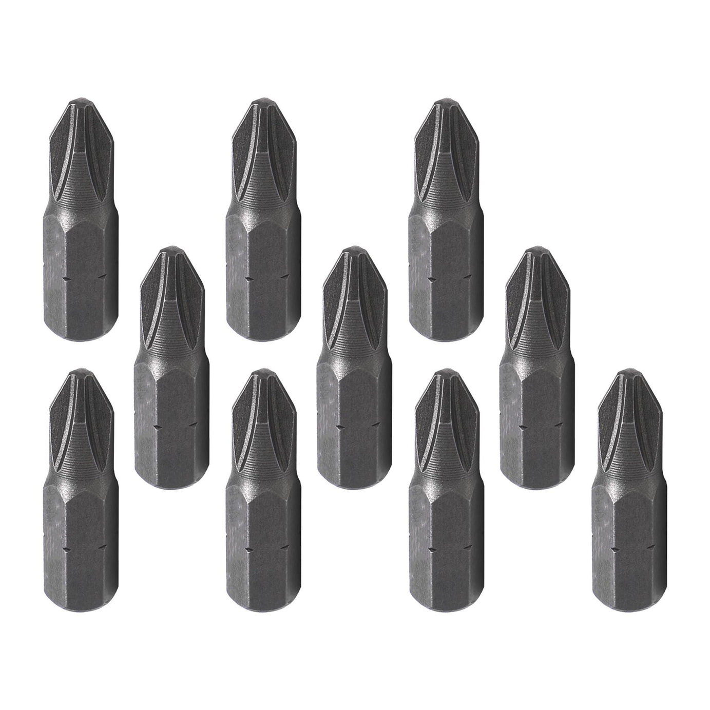 PH2 Phillips Screwdriver Bits CRV Chrome Vanadium Steel 1/4" Hex Drive 10Pcs