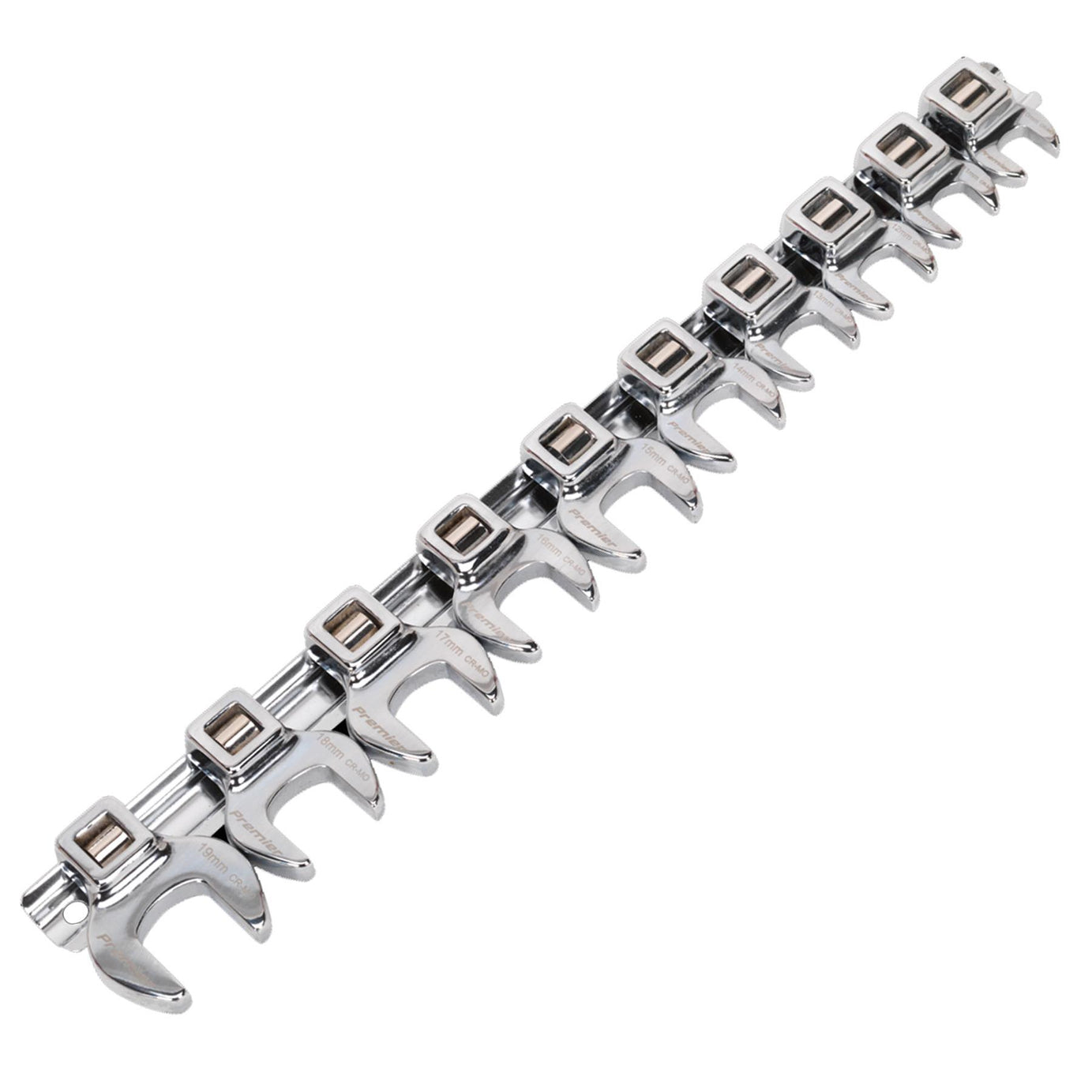Sealey Crow's Foot Open-End Spanner Set 10pc 3/8"Sq Drive Metric