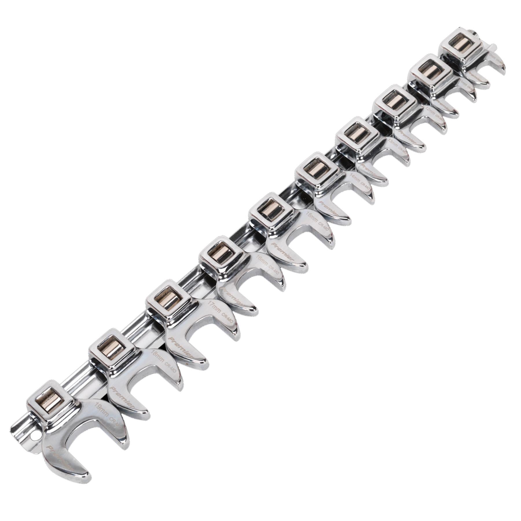 Sealey Crow's Foot Open-End Spanner Set 10pc 3/8"Sq Drive Metric