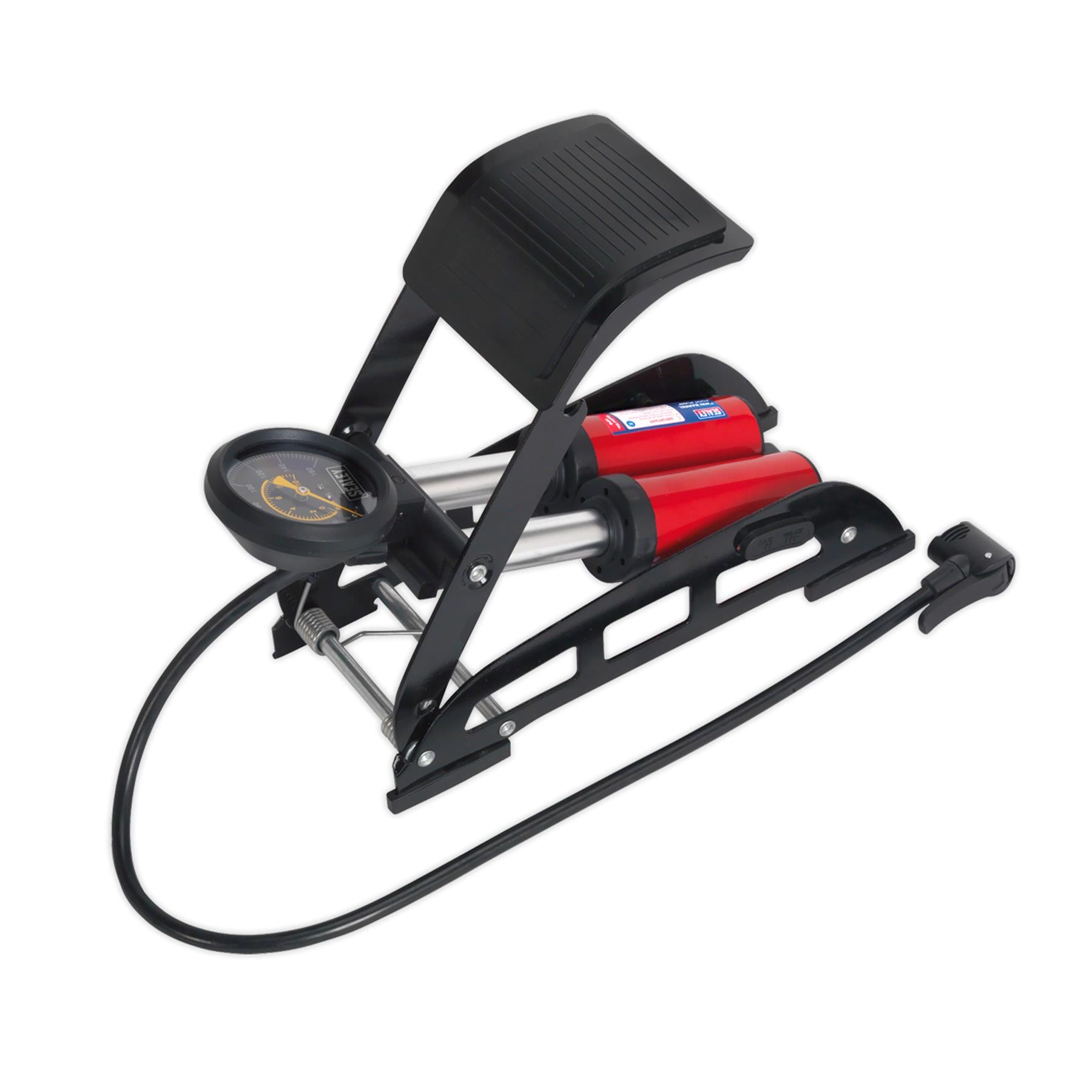Sealey Foot Pump Twin Barrel