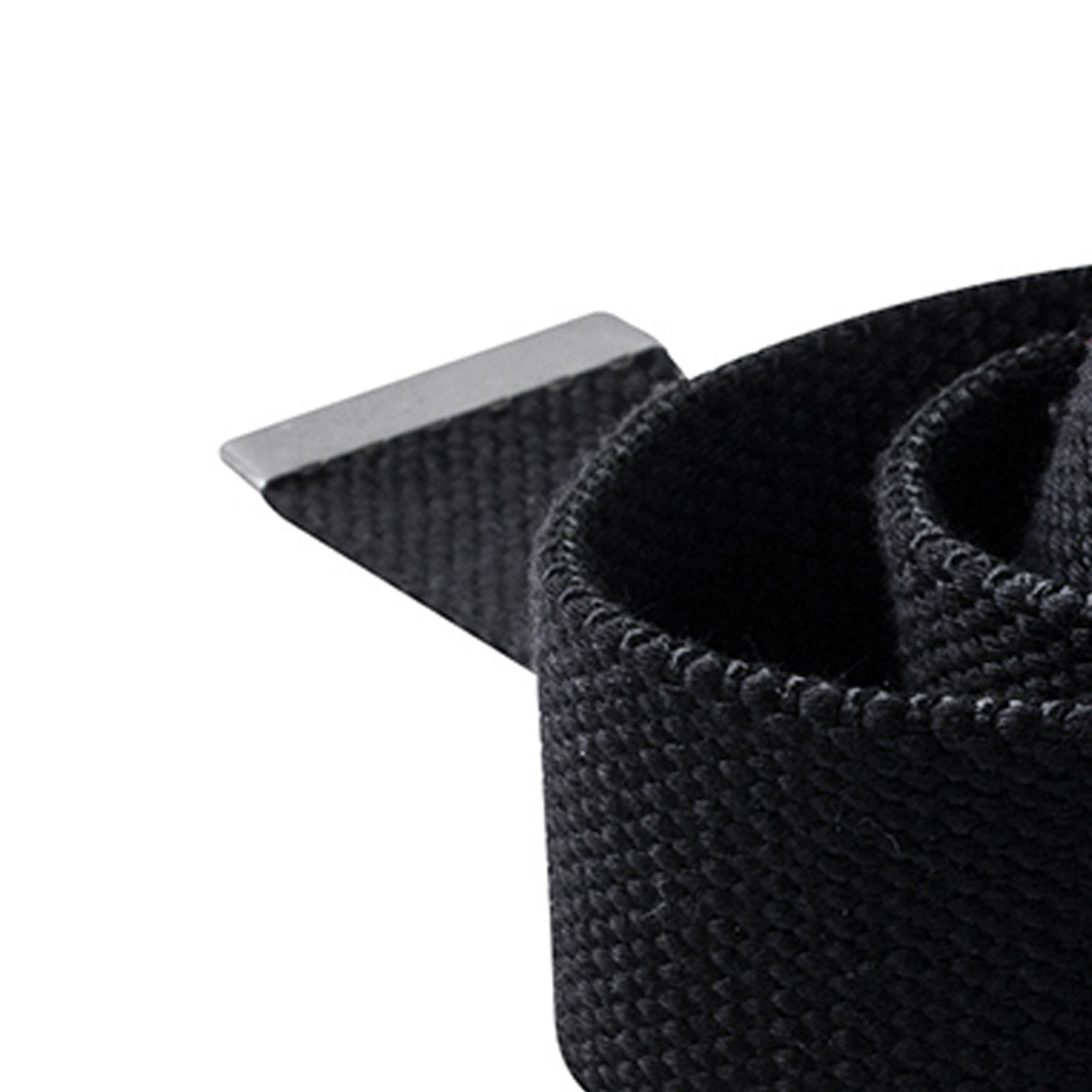 Cotton Adjustable Clip Belt Black Tough Reinforced Cotton Belt + Distressed Look