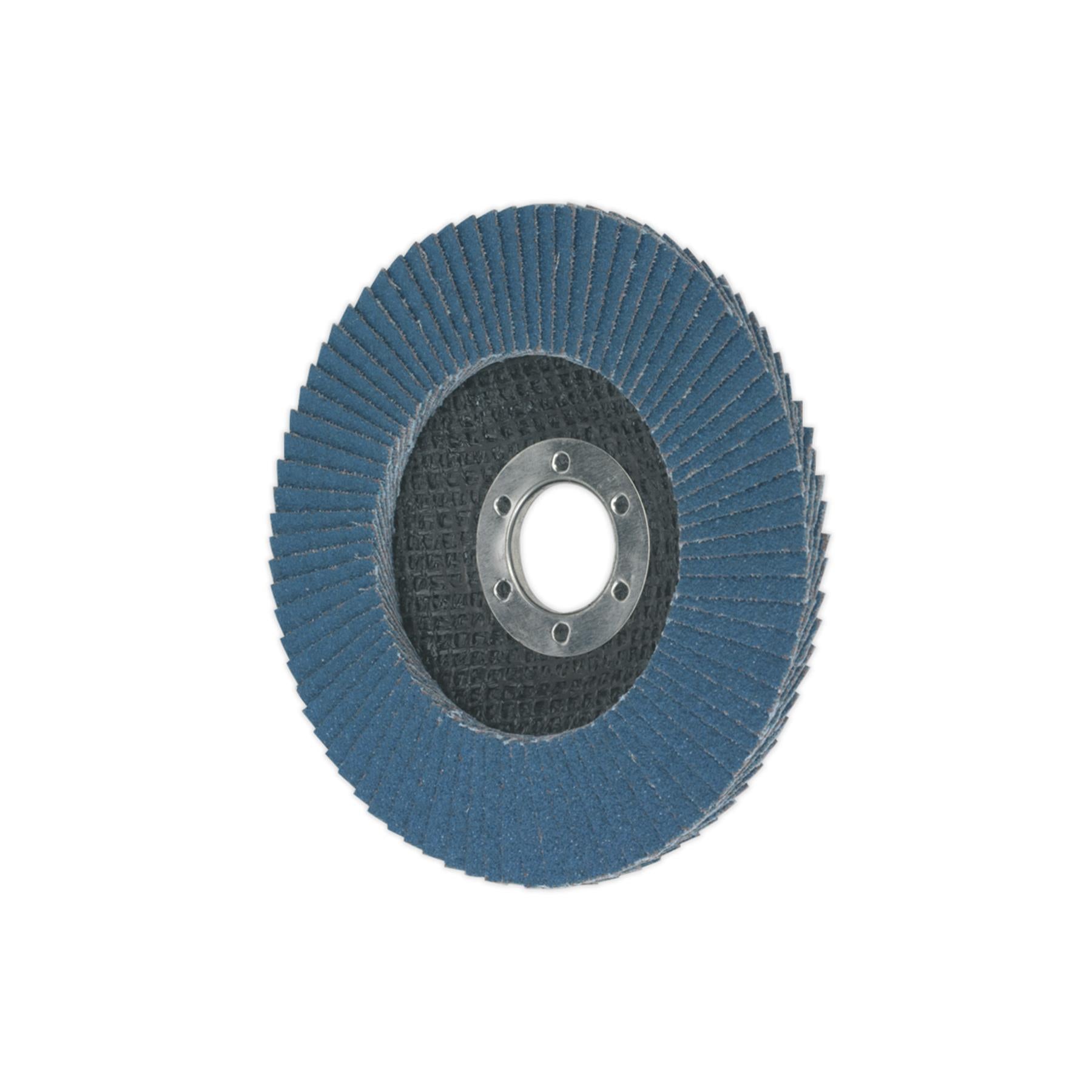 Sealey Flap Disc Zirconium 115mm Ø22mm Bore 60Grit