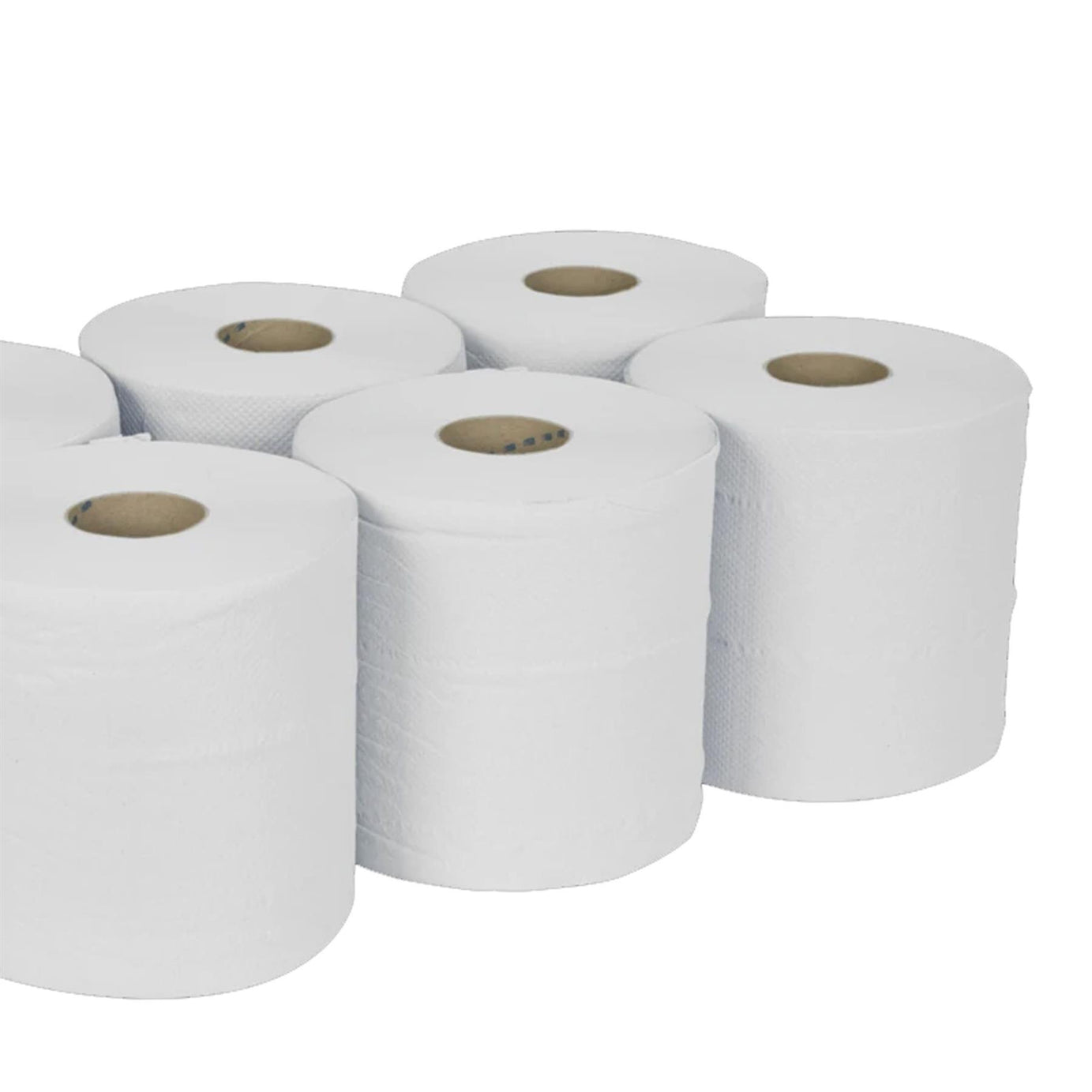 Paper Roll White 2-Ply Embossed 150m Pack of 6.Sealey