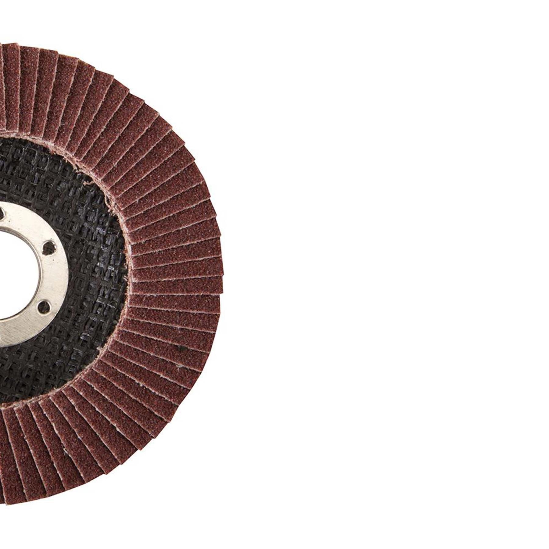 Aluminium Oxide Flap Disc Use On Steel Cast Iron Alloys And Wood 115mm 80 Grit
