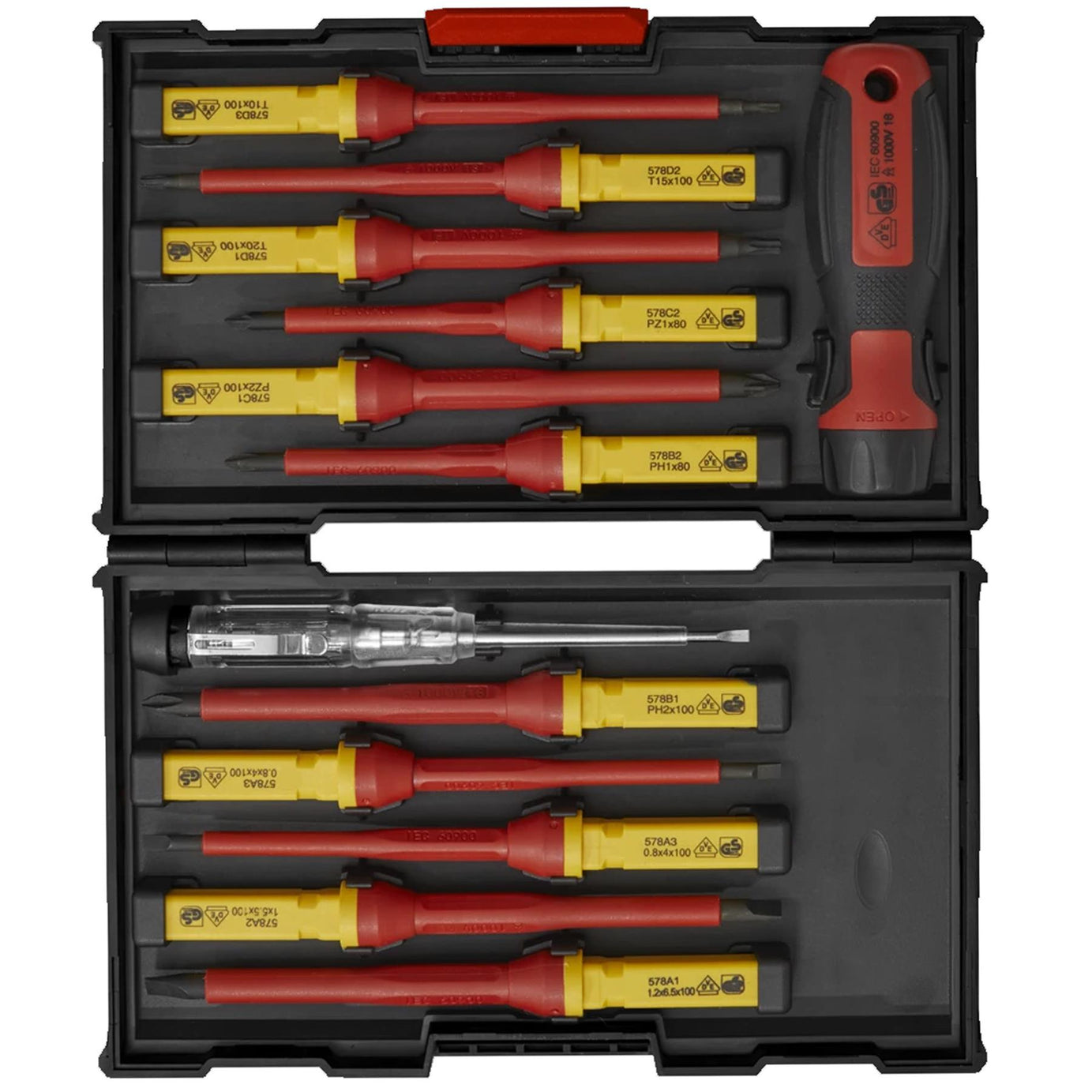 Sealey Screwdriver Set Interchangeable 13pc - VDE Approved