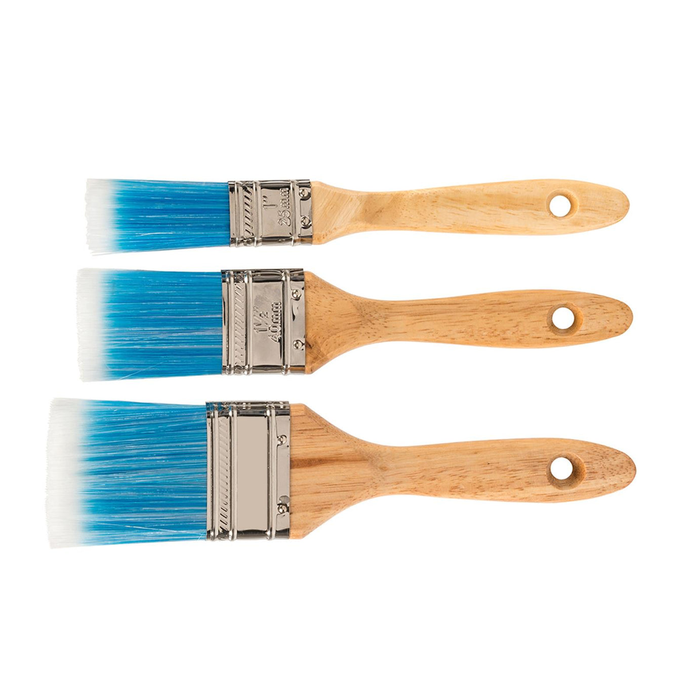 3Pce Synthetic Brush Set For Emulsion,Oil Coatings Varnish Painting DIY