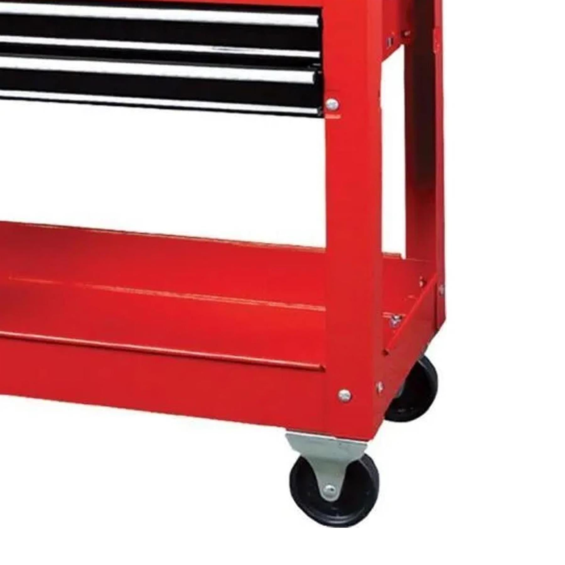 Garage Workshop Tools Parts Trolley 4 Wheels Drawers Lockable Tray